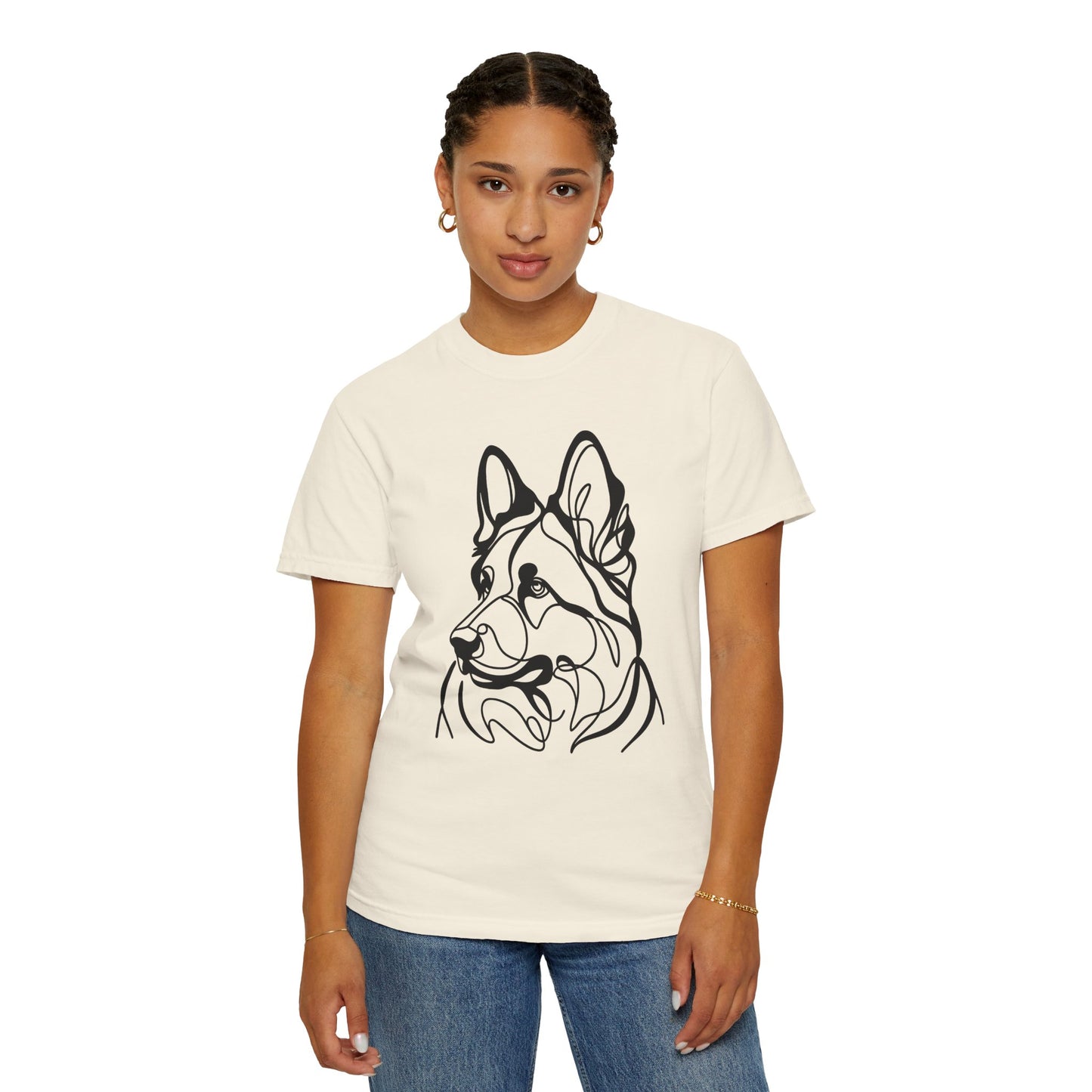 Unisex T-shirt German Shepard Line Art
