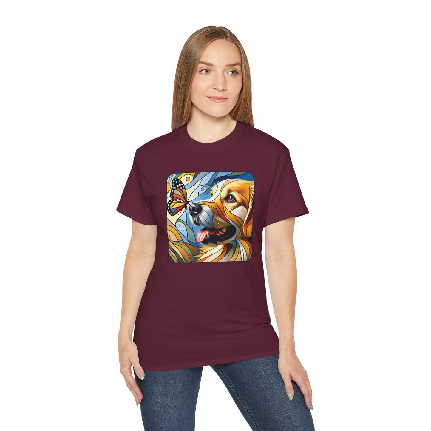 “You Give Me Butterflies – Petcasso Golden Retriever Tee” - Perfect for Pet Lovers