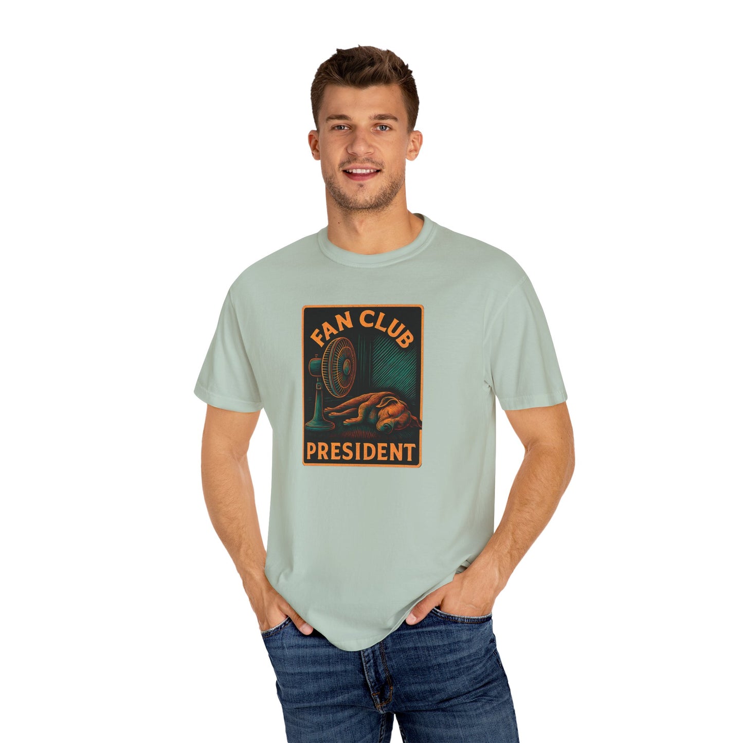 Fan Club President Unisex T-shirt, Garment-Dyed Tee, Unique Gift, Club Member Apparel, Casual Wear, Fan Merchandise