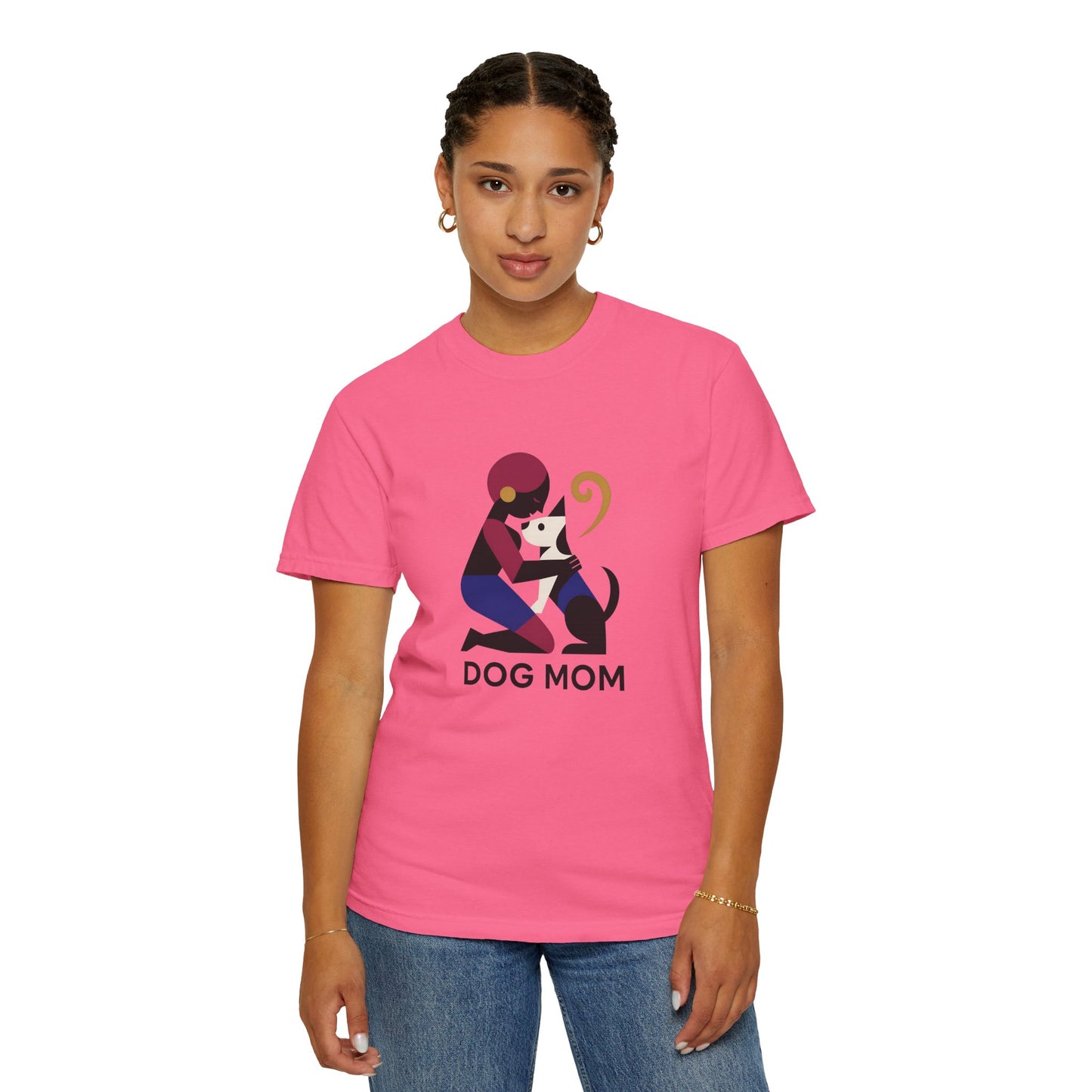 Dog Mom Unisex Garment-Dyed T-Shirt – Perfect Gift for Pet Lovers
