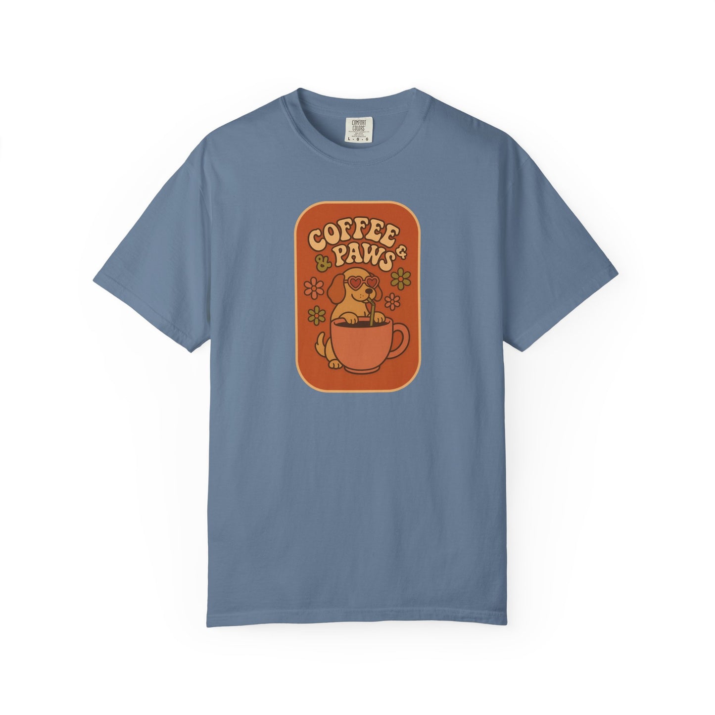 Coffee Paws Unisex T-shirt - Perfect for Dog Lovers, Casual Wear, Gift for Pet Owners, Cozy Vibe, Every Day Wear