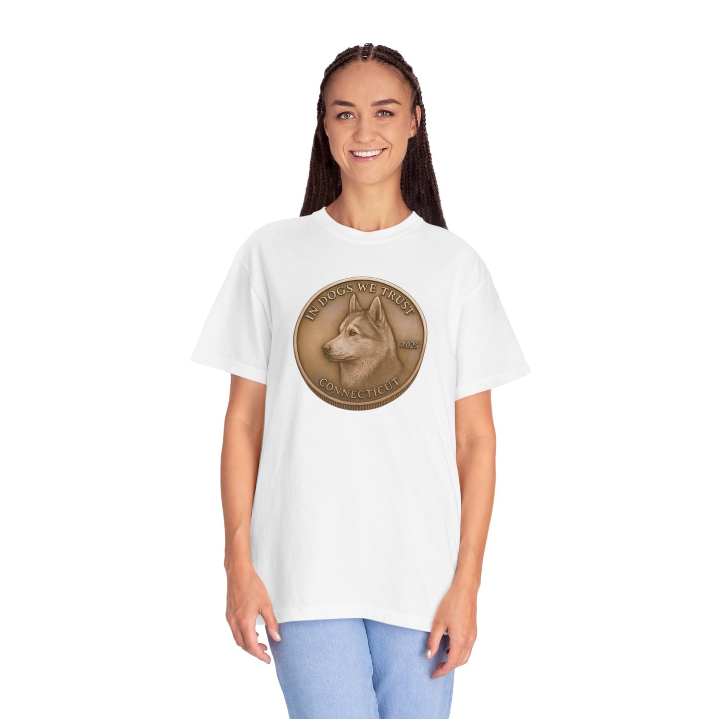 Connecticut State Coin T-Shirt Collection - Proud Dog Breed Illustrations