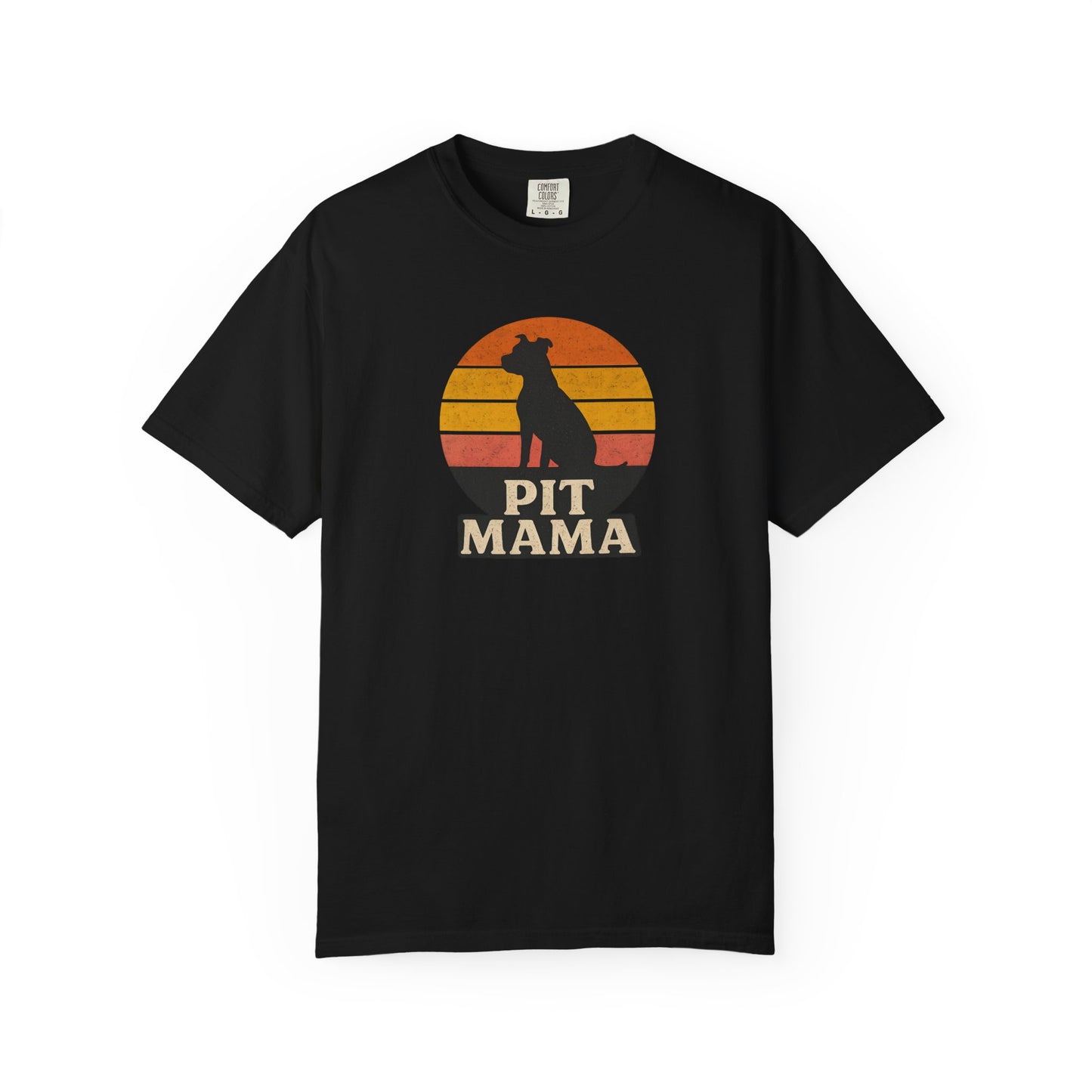 PIT MAMA Unisex Garment-Dyed T-Shirt, Dog Lover Gift, Pet Mom Apparel, Casual Tee, Perfect for Everyday Wear