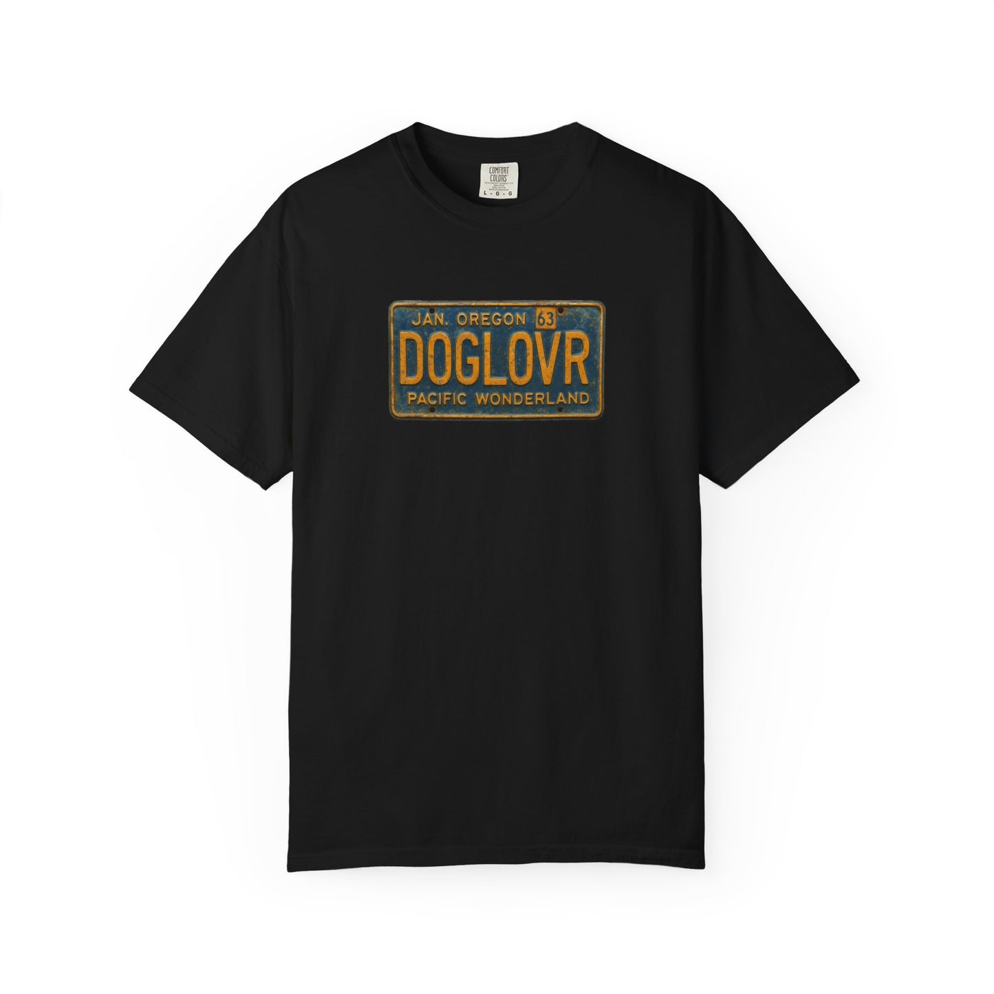 Vintage Oregon DOGLOVR State License Plate T-Shirt