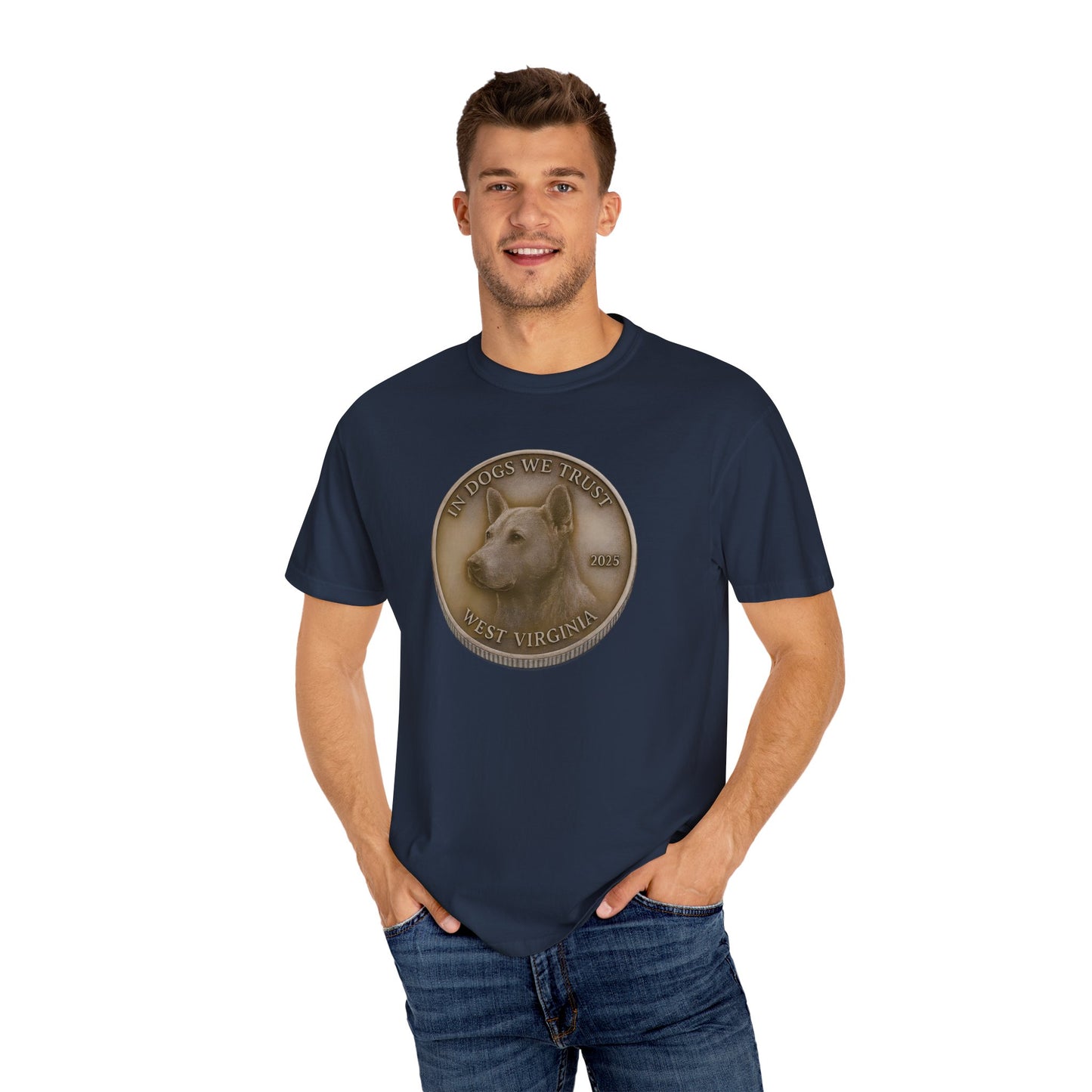 West Virginia State Coin T-Shirt Collection - Proud Dog Breed Illustrations