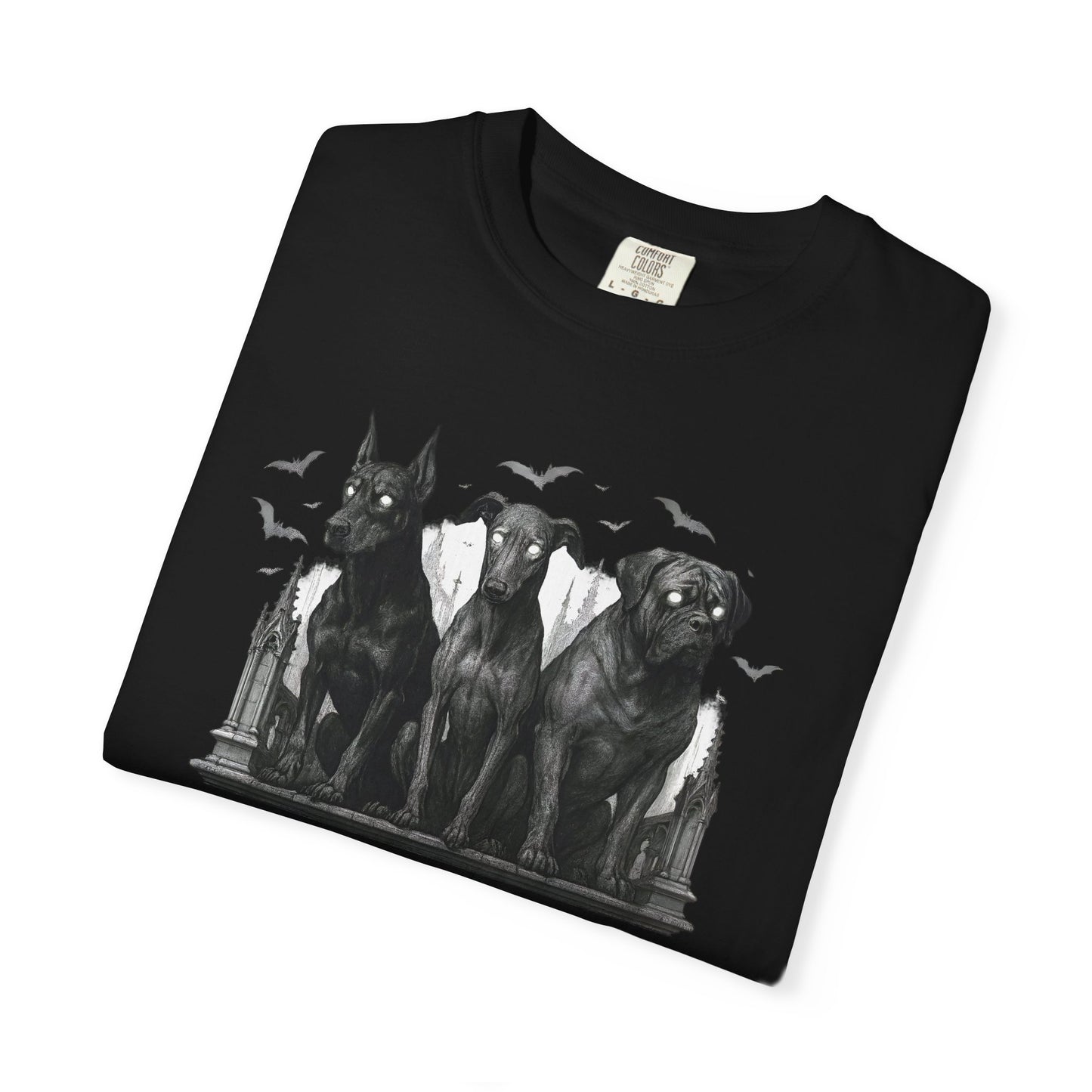 Spooky Doggos Graphic T-Shirt, Perfect for Halloween, Pet Lovers Gift, Casual Wear, Dog Enthusiasts Apparel, Unisex Tee
