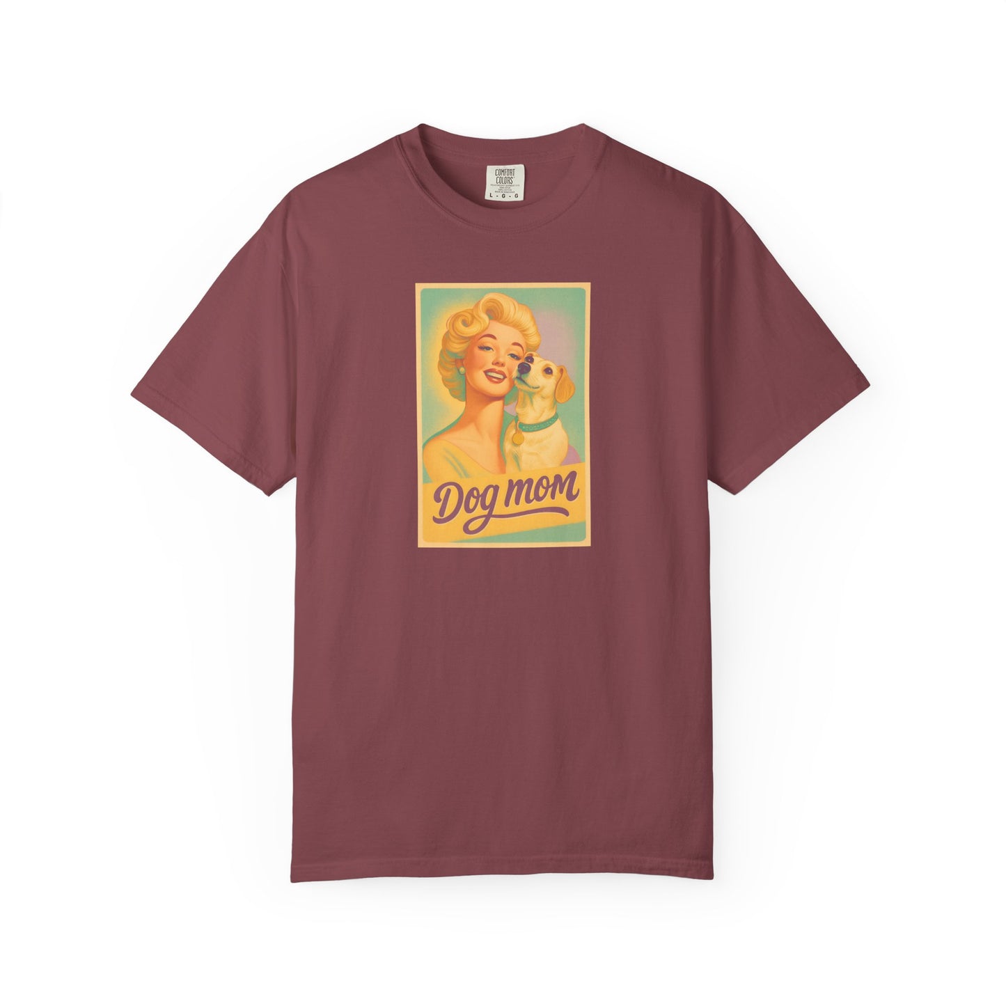 Vintage Dog Mom T-shirt - Unisex Garment-Dyed Tee for Dog Lovers