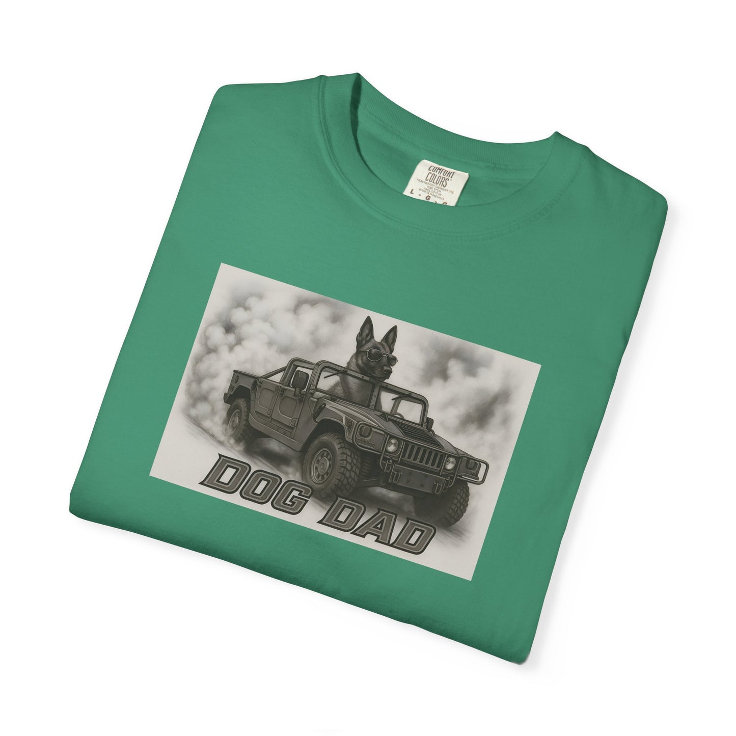 Dog Dad - Belgium Malinois - Cool Dogs in Cool Cars T-Shirt Collection | Funny Dog Lover Apparel for Men