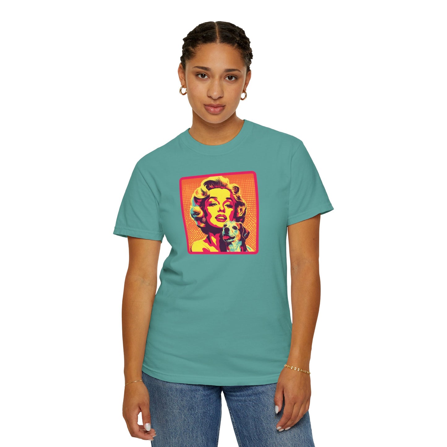 Vintage Dog Mom T-shirt - Unisex Garment-Dyed Tee for Dog Lovers