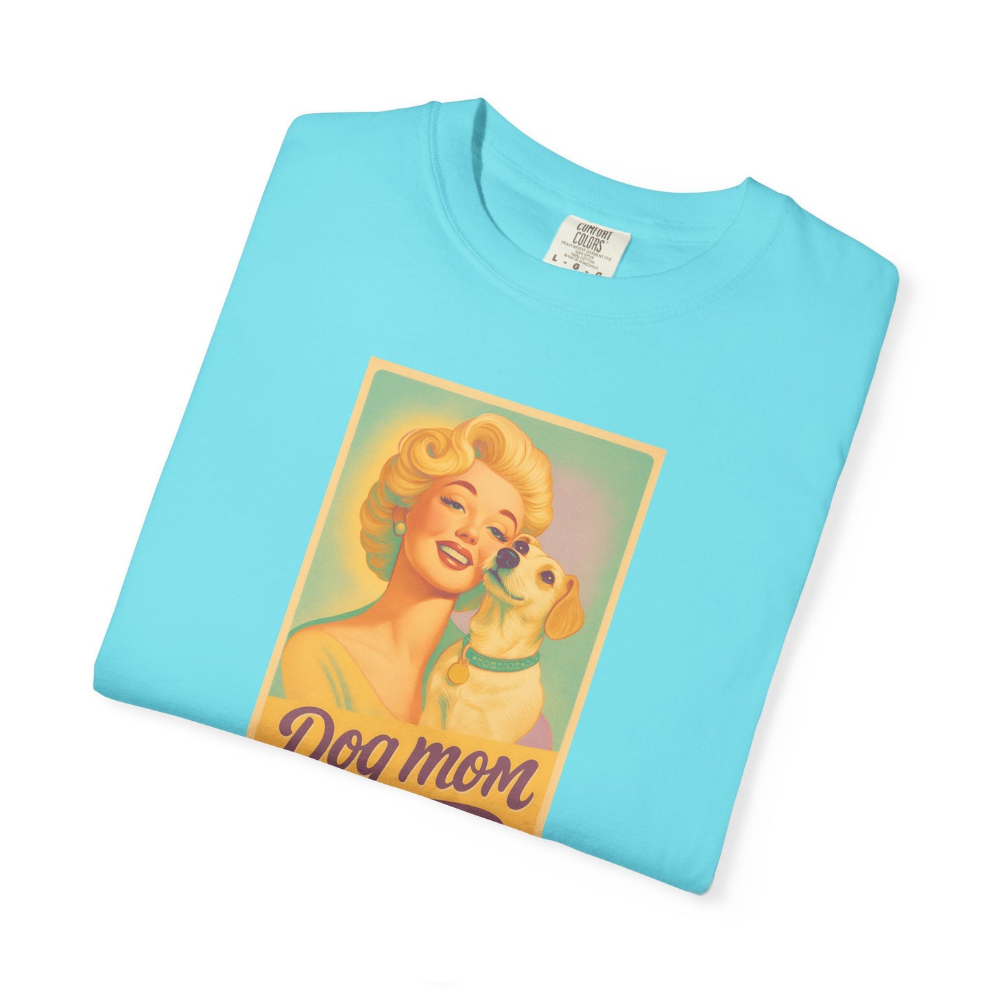 Vintage Dog Mom T-shirt - Unisex Garment-Dyed Tee for Dog Lovers