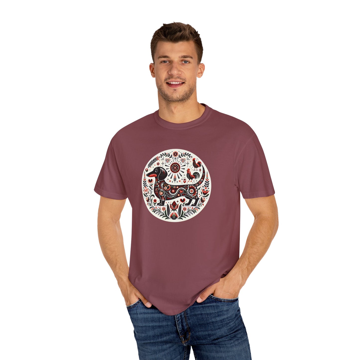Artistic Animal Print T-Shirt - Unisex Garment-Dyed Tee for Nature Lovers, Festivals, Boho Style, Gift Idea, Everyday Wear