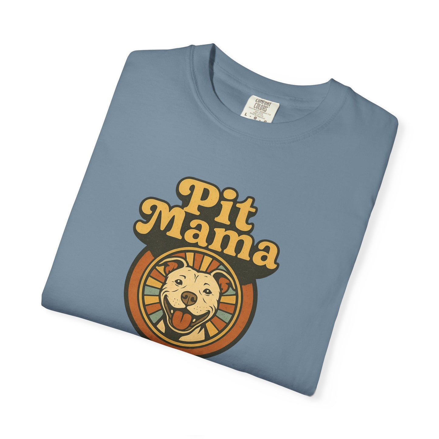 Pit Mama Unisex Garment-Dyed T-shirt | Perfect for Dog Lovers, Animal Advocates, Casual Wear, Mother's Day Gift, Pet Enthusiasts