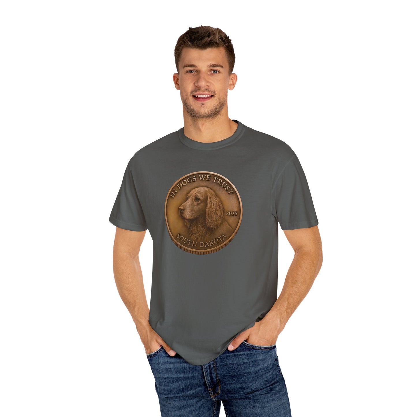 South Dakota State Coin T-Shirt Collection - Proud Dog Breed Illustrations