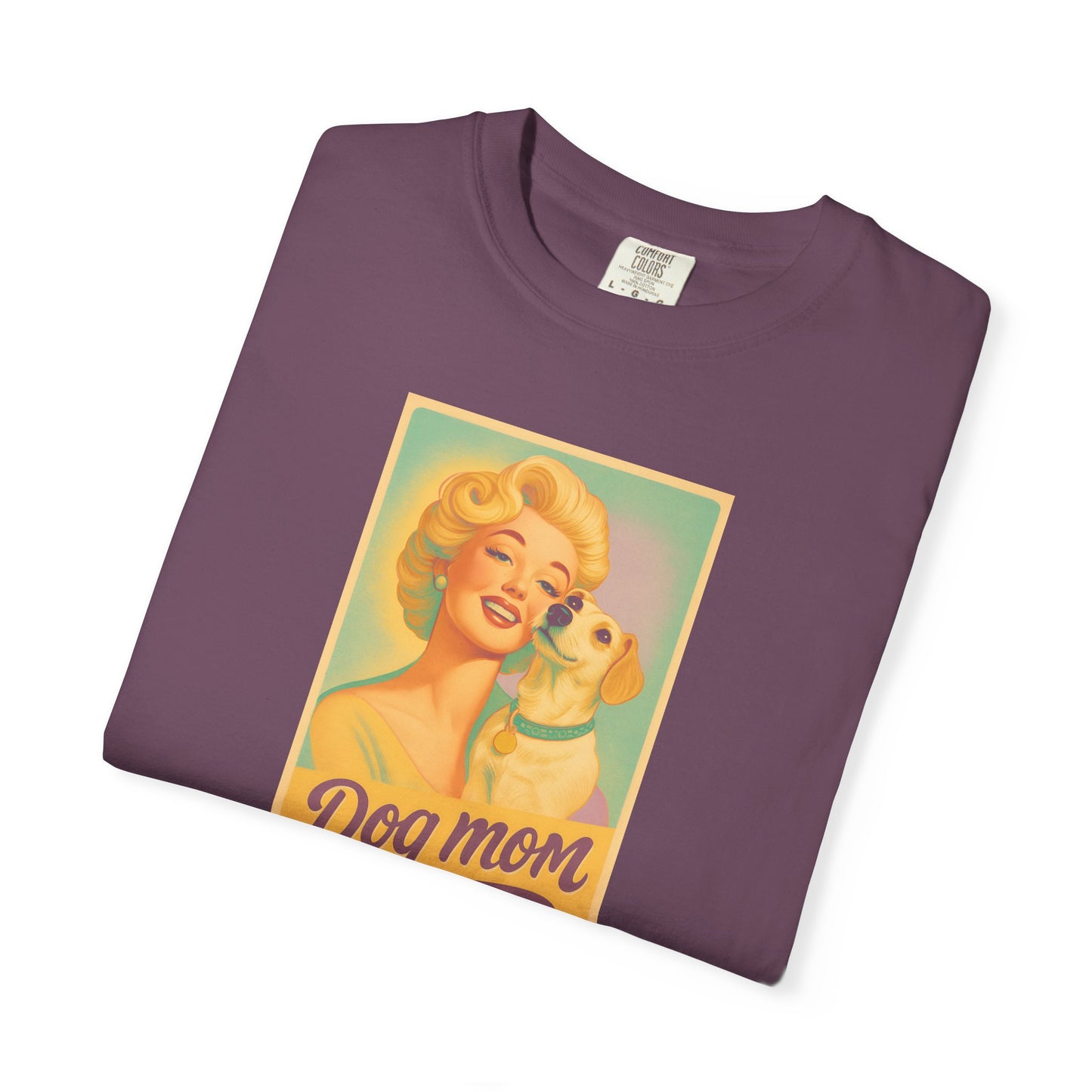 Vintage Dog Mom T-shirt - Unisex Garment-Dyed Tee for Dog Lovers