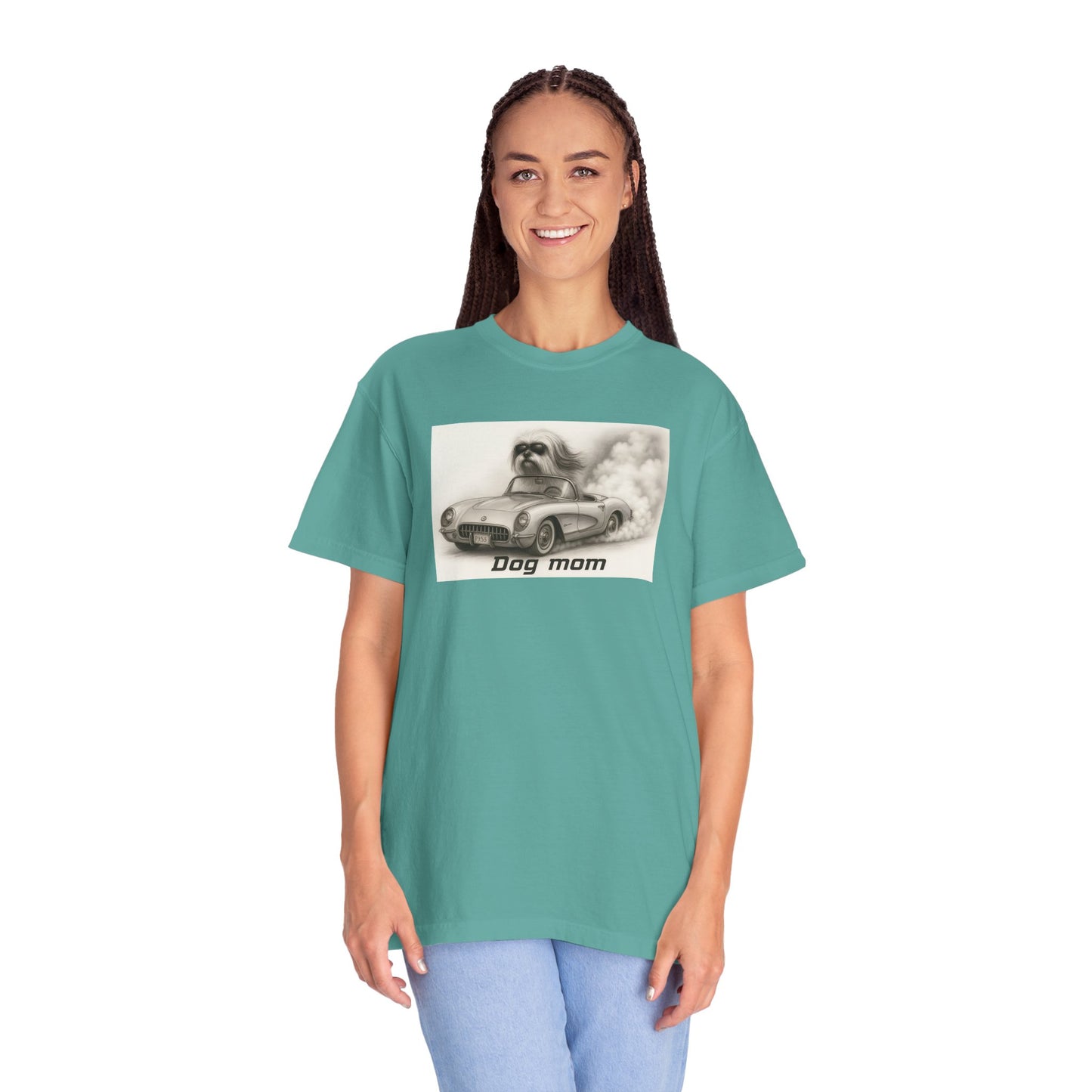 Dog Mom - Lhasa Apso- “Cool Dogs in Cool Cars” T-Shirt Collection! 🐶🚗
