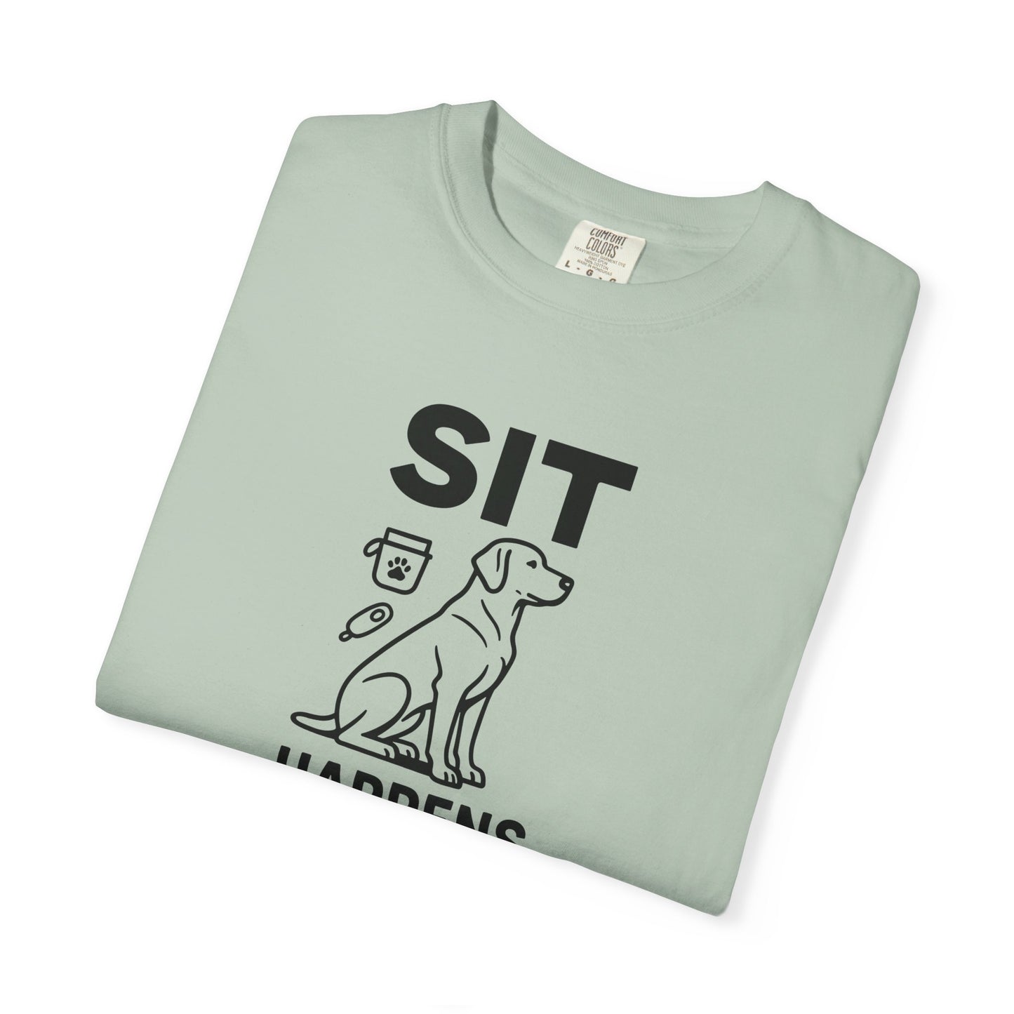 Dog Lovers Unisex T-Shirt - 'Sit Happens' Graphic Tee, Gift for Dog Owners, Pet Lovers, Casual Wear, Funny Dog Shirt