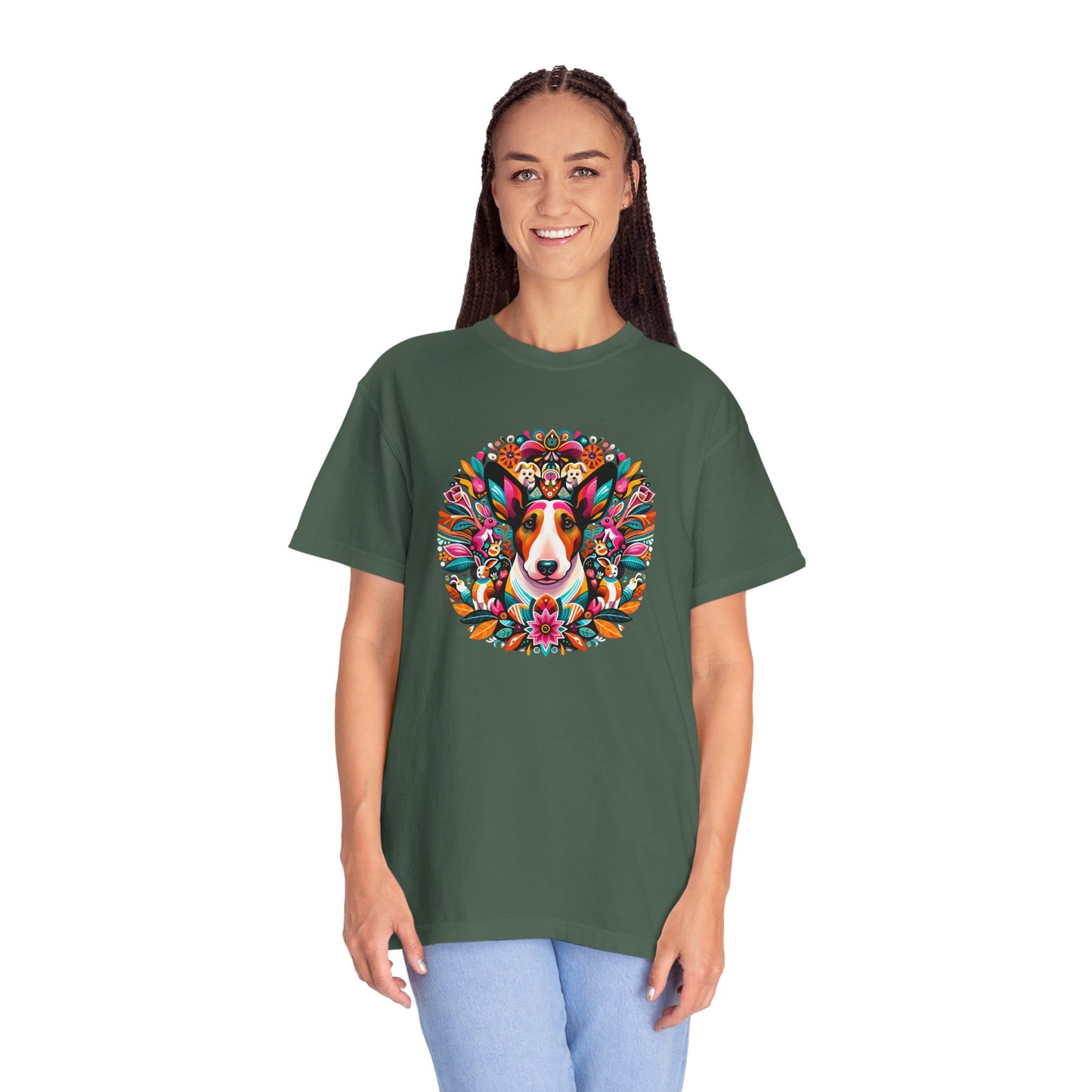 Colorful Dog Lover T-Shirt | Unisex Garment-Dyed Tee