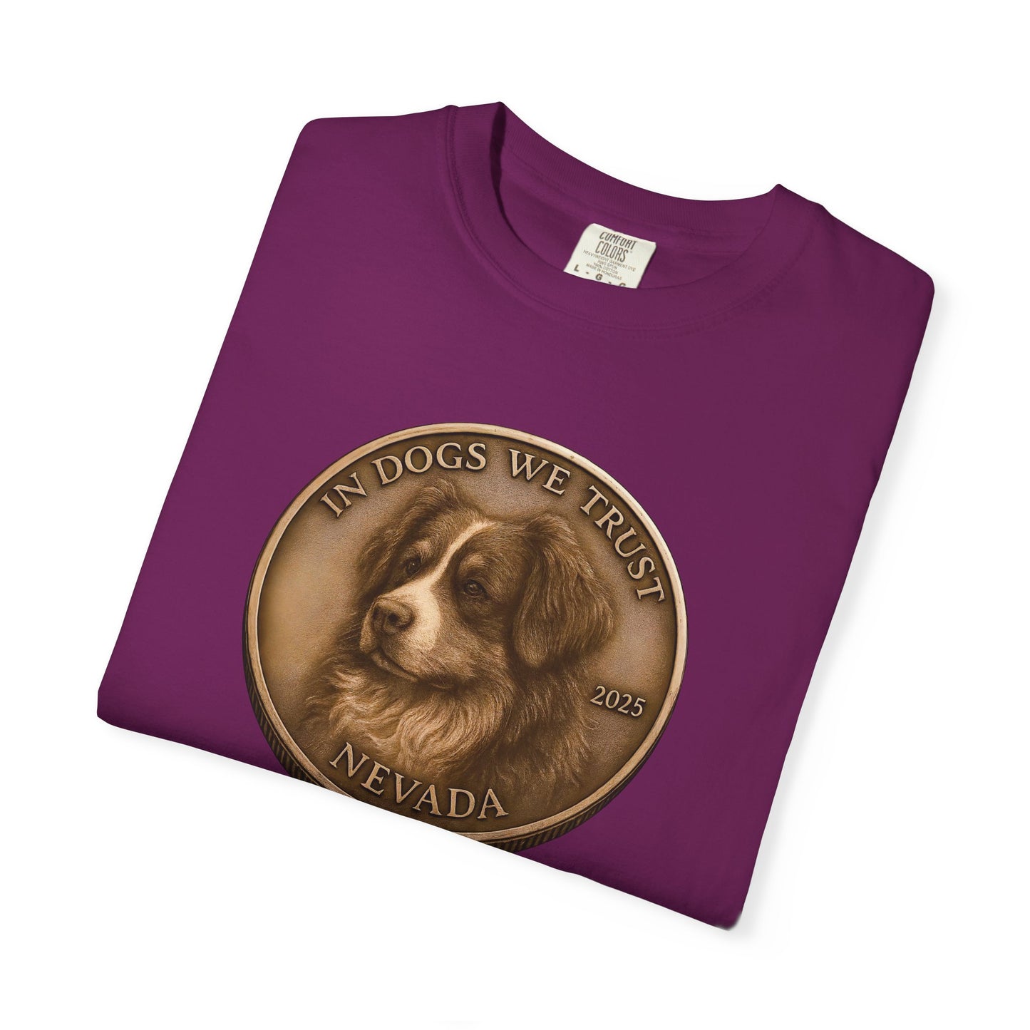Nevada State Coin T-Shirt Collection - Proud Dog Breed Illustrations