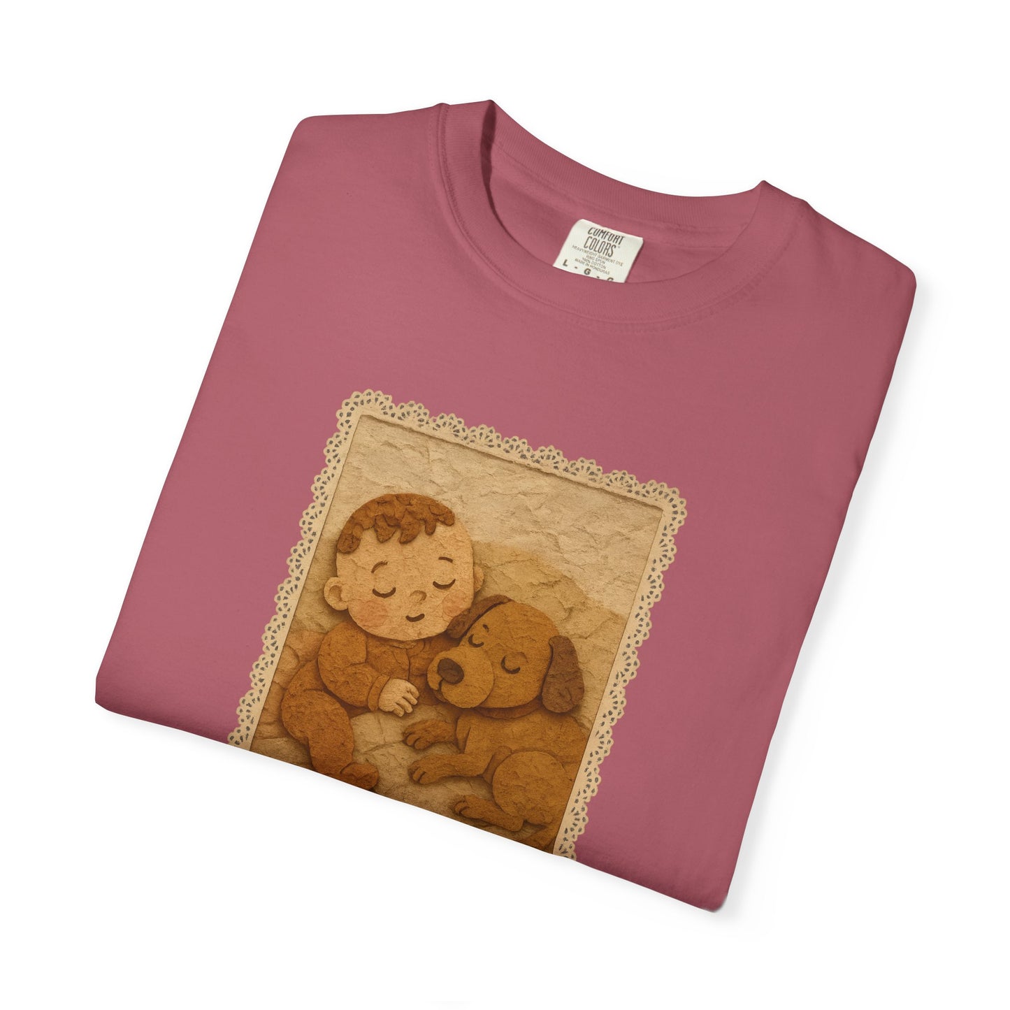 Cute Baby & Puppy Graphic Tee, Cozy Shirt for Dog Lovers and Parents, Gifts for Baby Showers, Birthdays, or Any Celebration