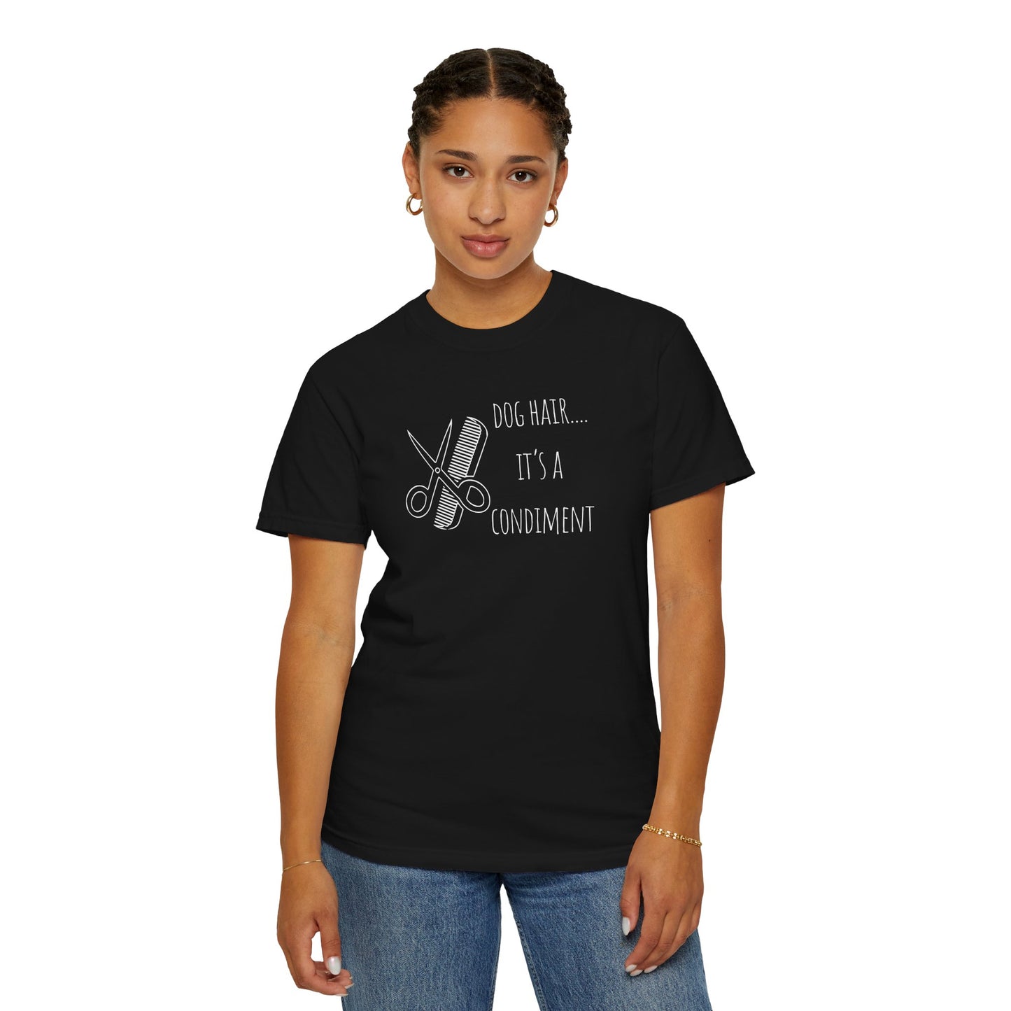 Dog Lover Unisex T-shirt - 'Dog Hair... It's a Condiment'
