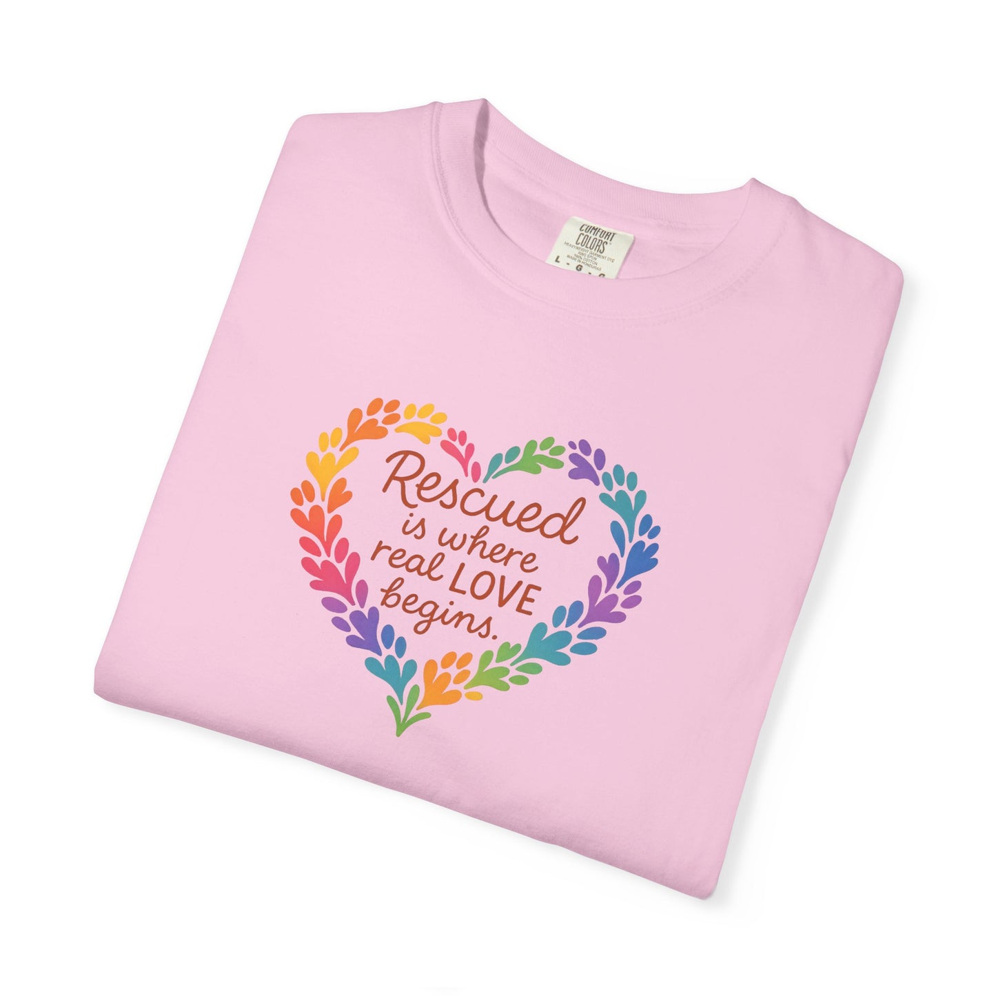 Heartwarming Rescue T-Shirt for Animal Lovers, Gift for Pet Owners, Adoption Day, Love Your Pet, Eco-Friendly Apparel