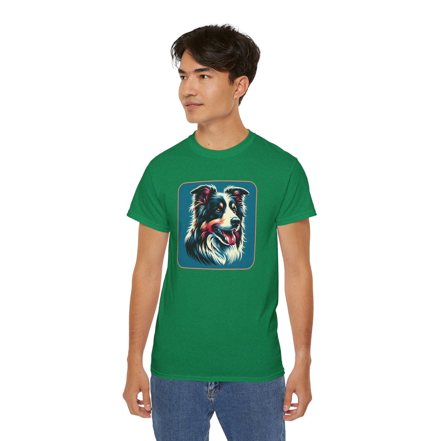⚡ Brain & Beauty – Colorful Border Collie Tee - Perfect for Pet Lovers