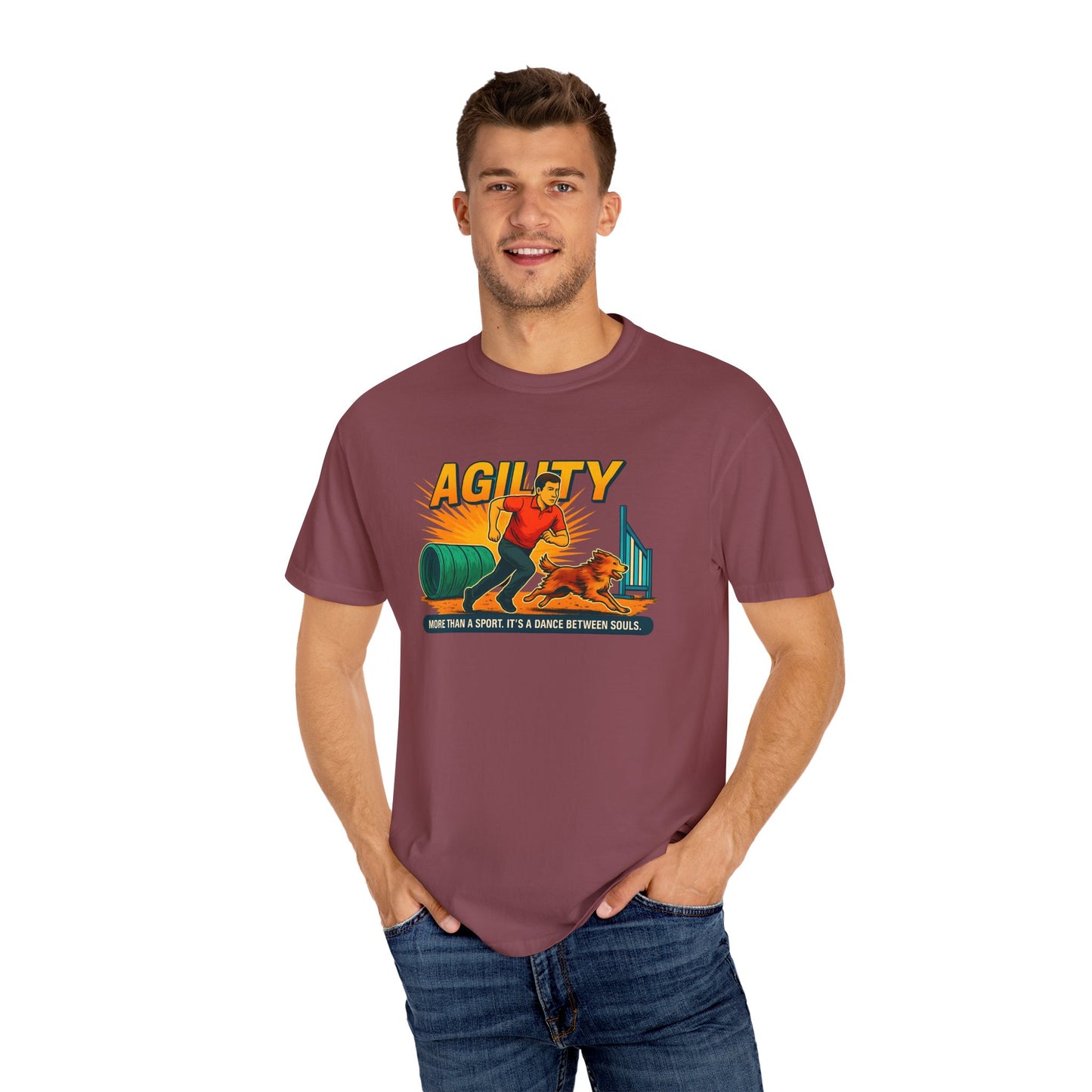 Agility Unisex Garment-Dyed T-Shirt - More Than a Sport, It's a Dance Between Souls