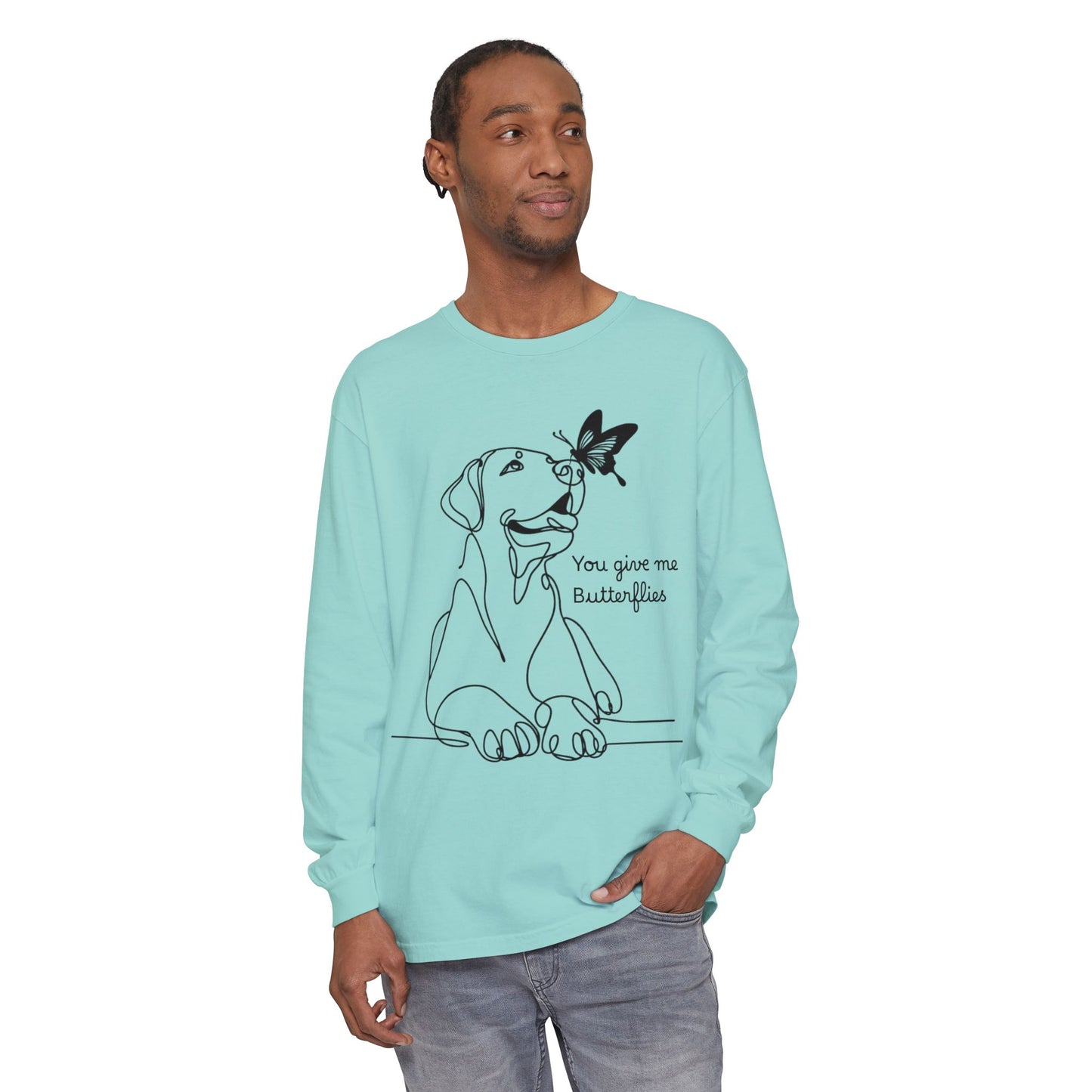 You Give Me Butterflies Dog Long Sleeve T-Shirt