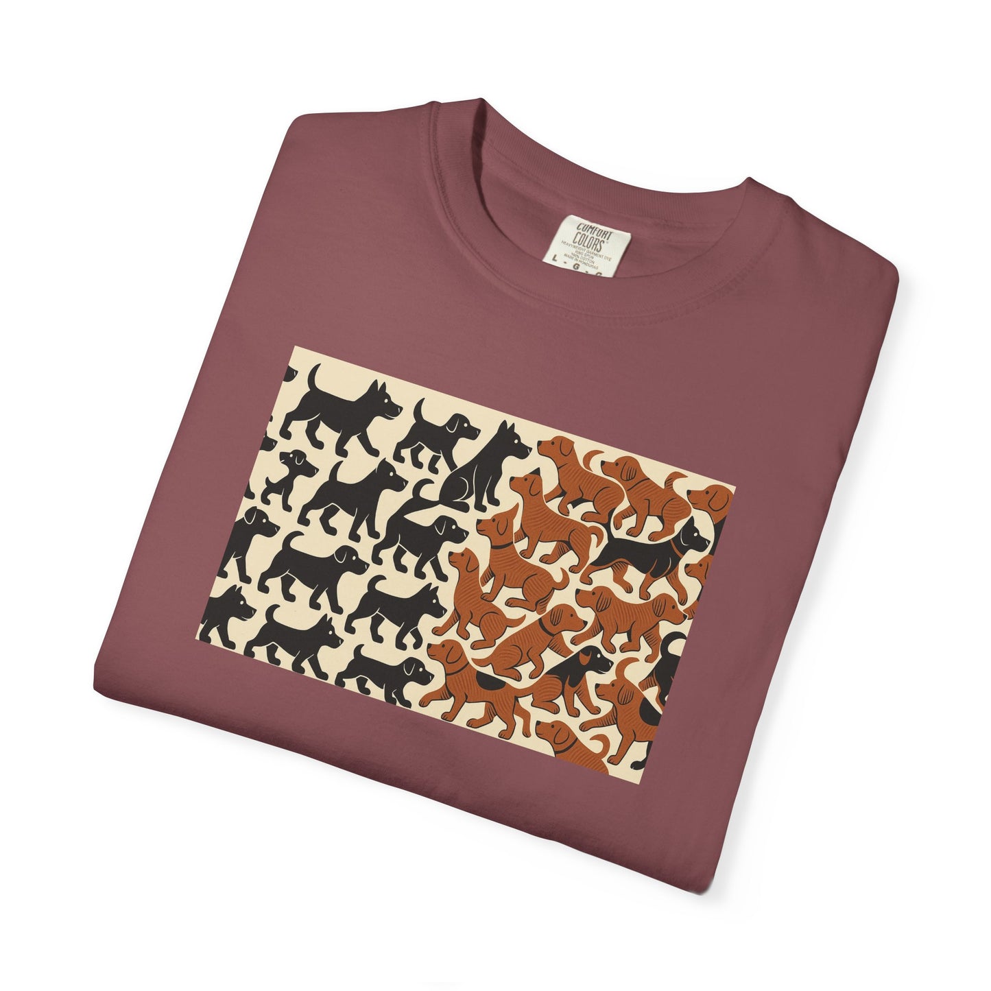 Vintage Dog Print Unisex T-Shirt - Casual Wear for Animal Lovers