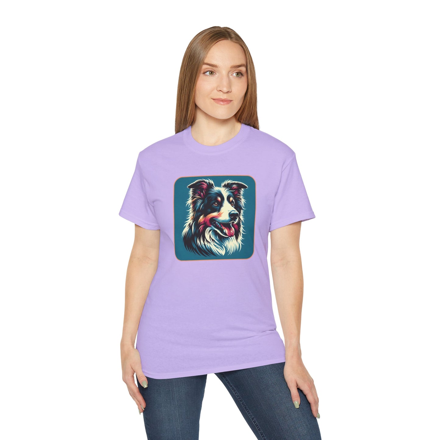 ⚡ Brain & Beauty – Colorful Border Collie Tee - Perfect for Pet Lovers
