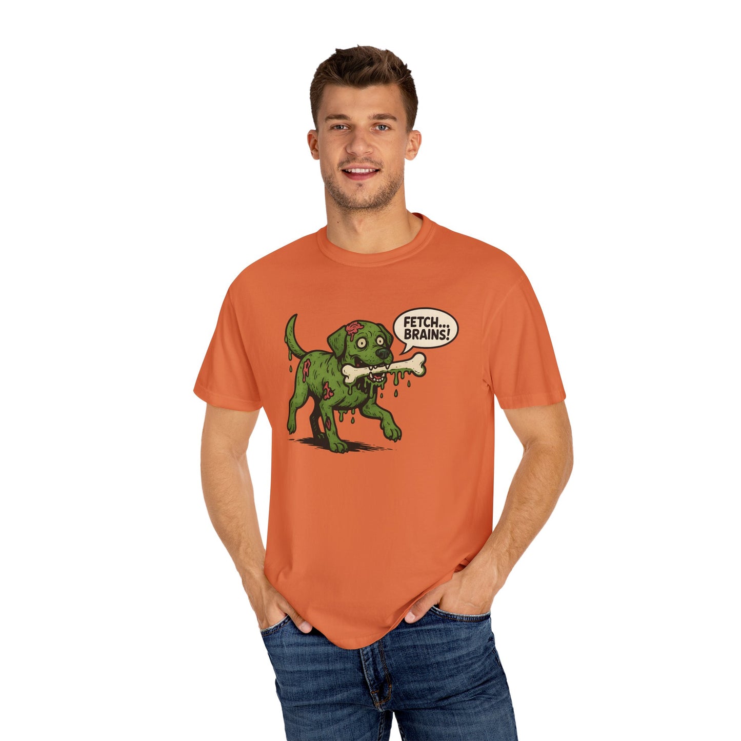 Zombie Dog Fetch T-Shirt, Funny Pet Lover Tee, Graphic Tee for Halloween, Unique Gift, Dog Owner Shirt