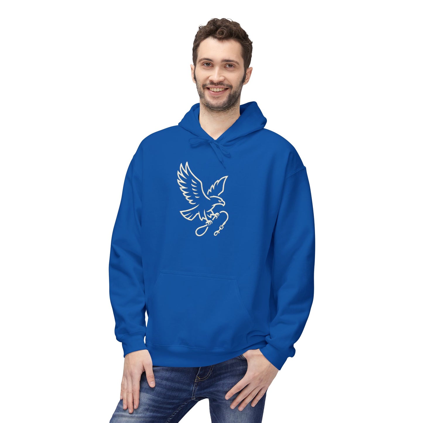 Stylish Unisex Fleece Hoodie with Unique Bird Design, Cozy Pullover, Casual Wear, Gift for Nature Lovers, Perfect for Fall