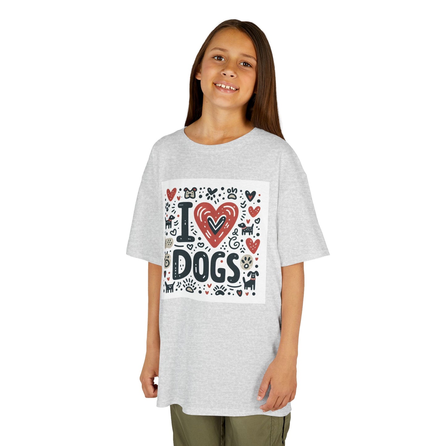 Kids Tee - Kids Love Dogs Design