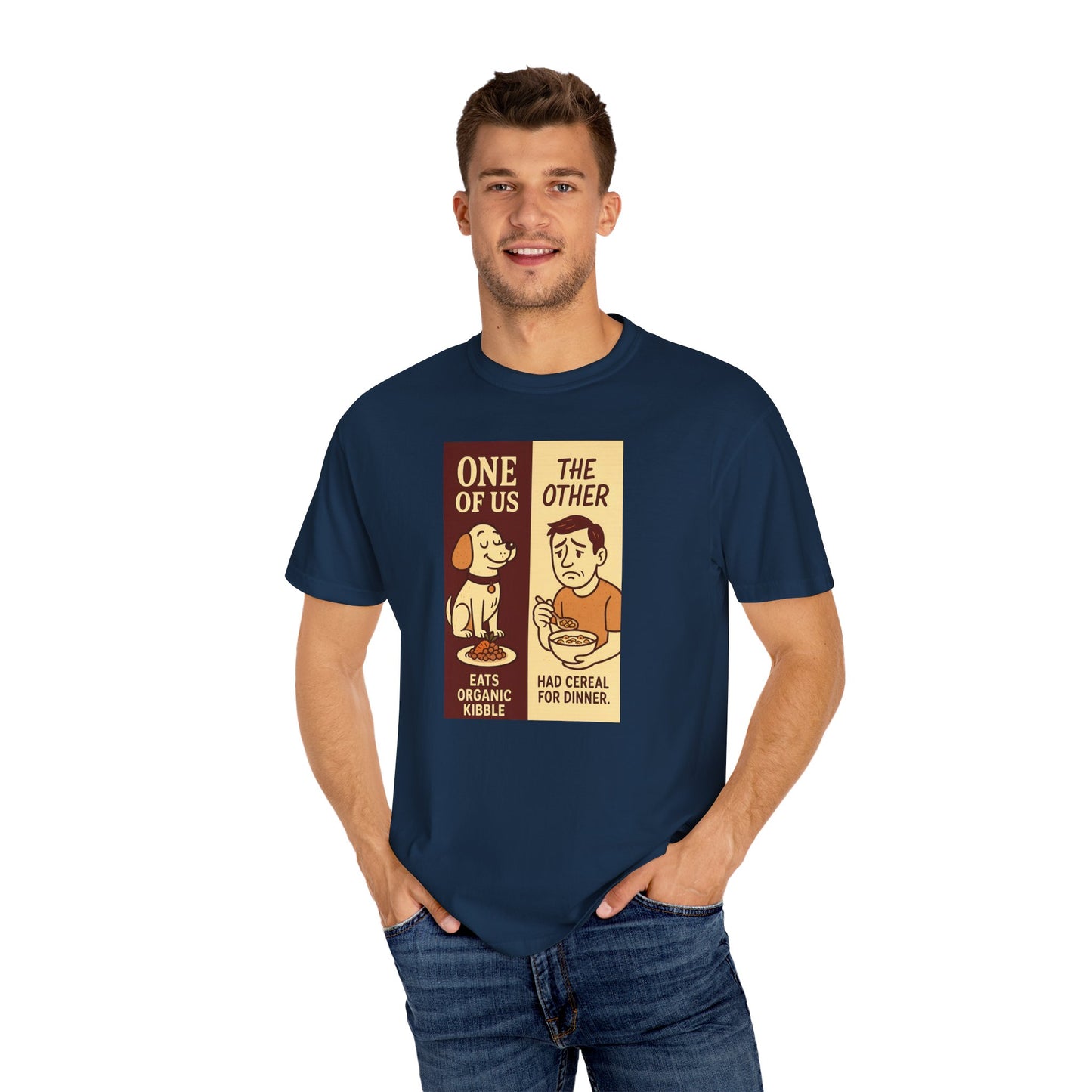 Organic Kibble T-Shirt, Funny Pet Lover Tee, Casual Unisex Apparel, Dog and Cat Humor, Gift for Animal Lovers