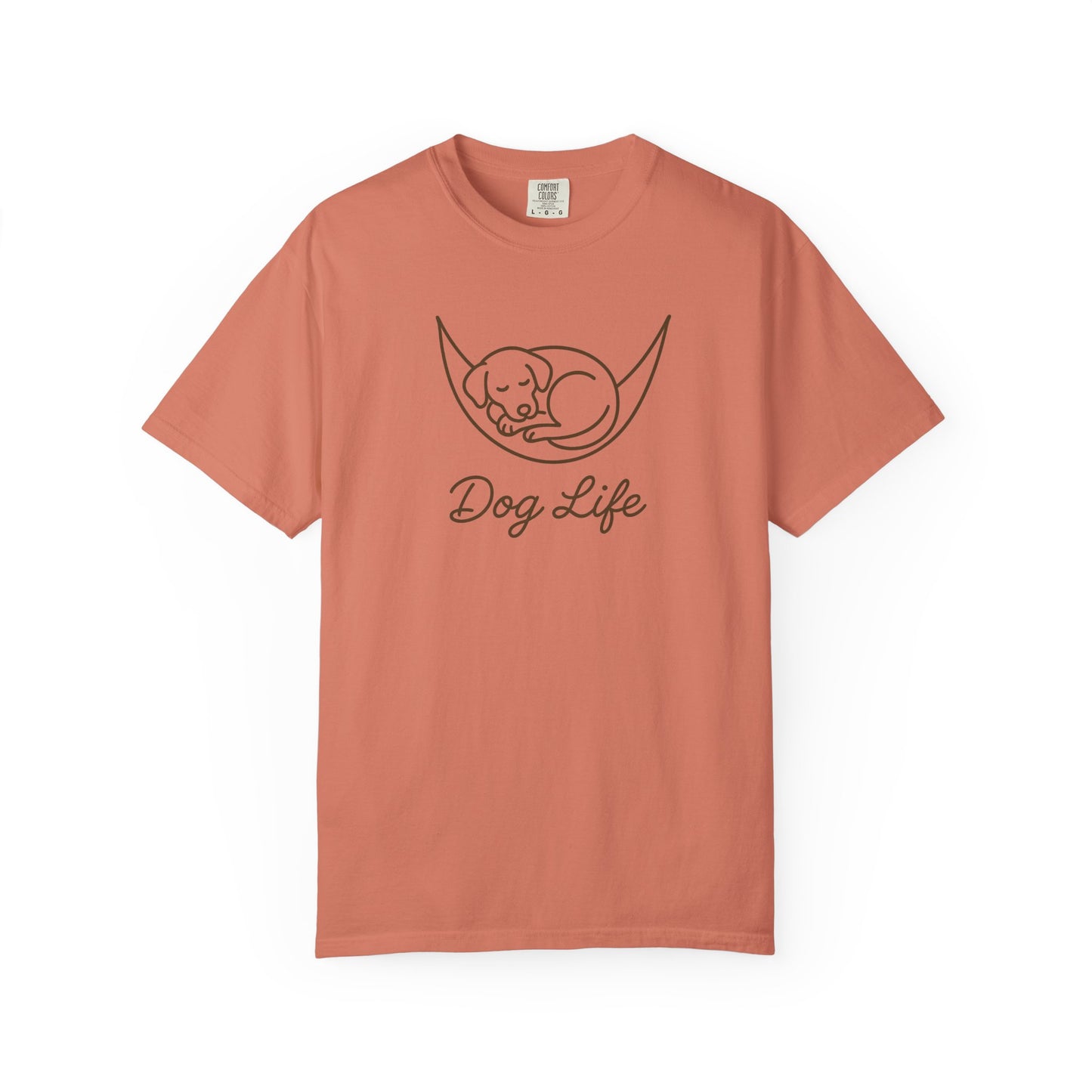 Dog Life Unisex Garment-Dyed T-Shirt, Pet Lover Tee, Dog Owner Gift, Casual Dog T-Shirt, Animal Lover Apparel, Comfortable Everyday Wear