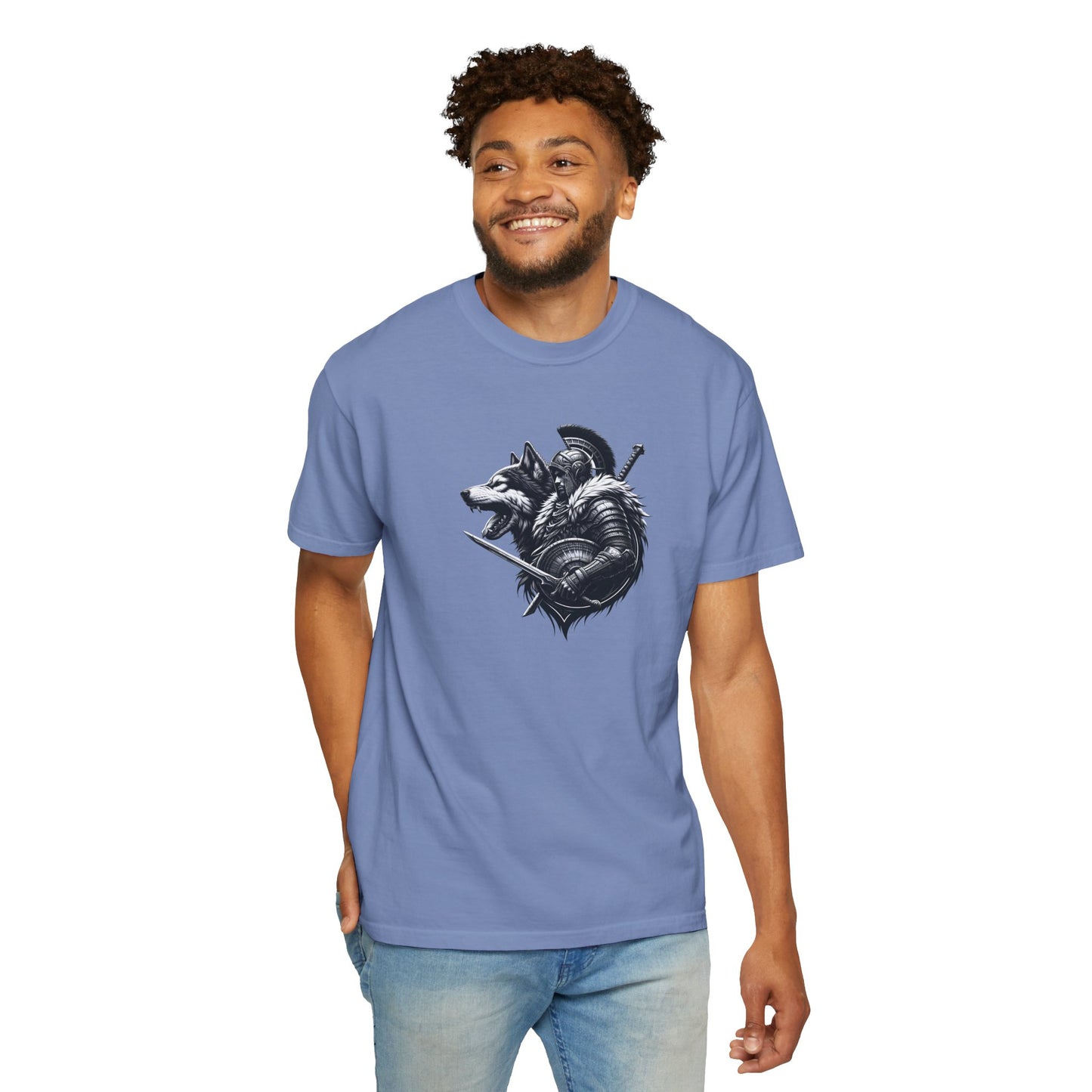 Wolf Warrior Unisex Garment-Dyed T-shirt - Perfect for Nature Lovers and Adventure Seekers