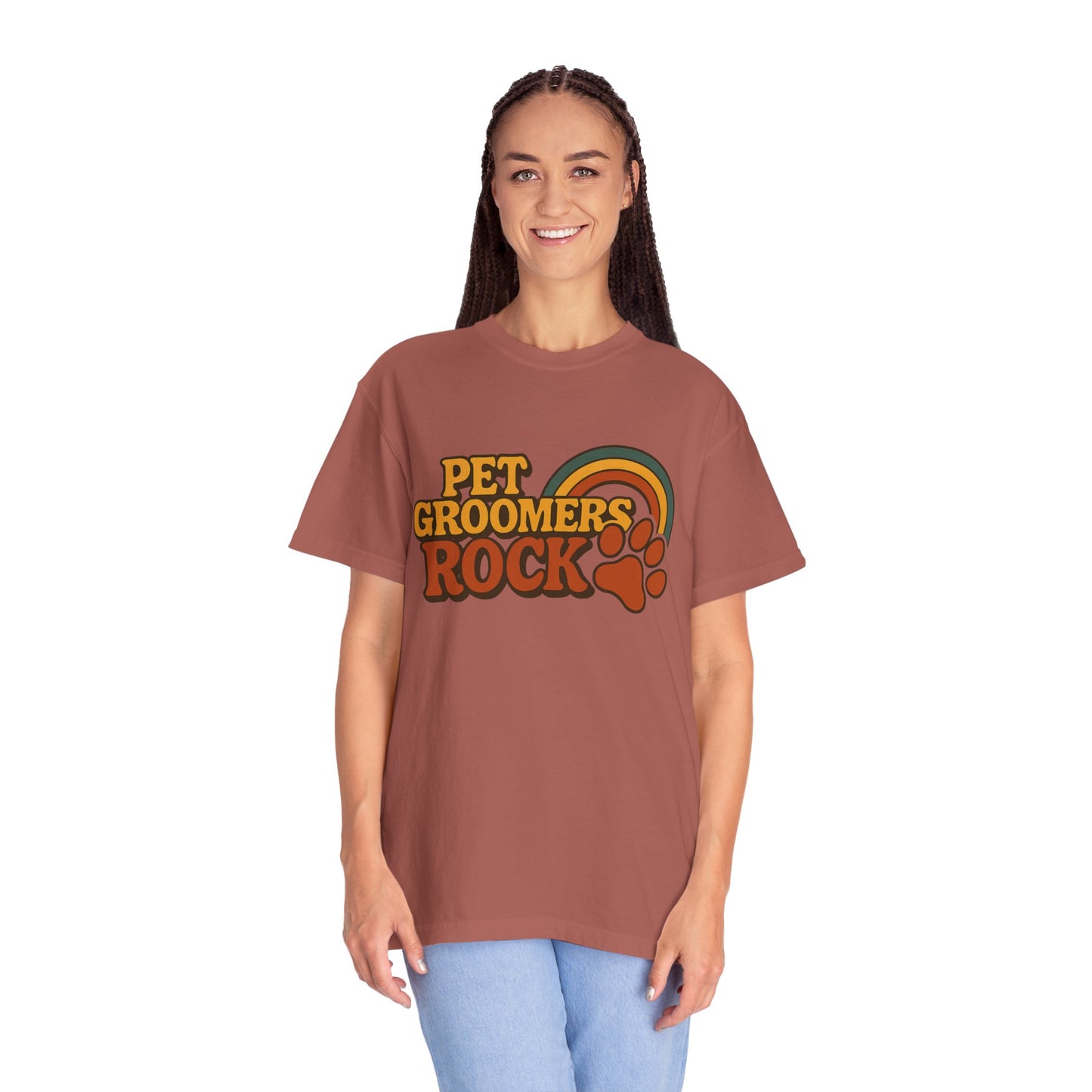 Pet Groomers Rock Unisex Garment-Dyed T-Shirt - Fun & Stylish Tee for Animal Lovers