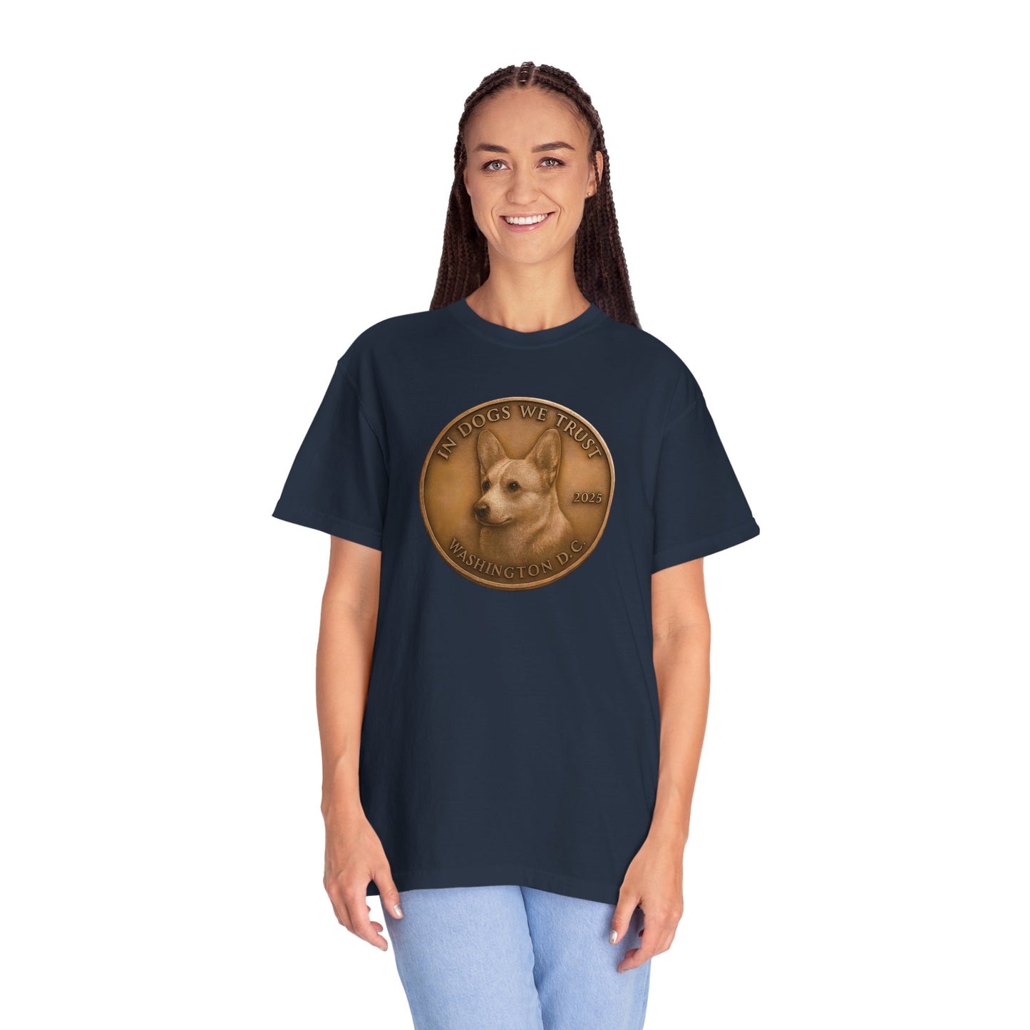 Washington DC State Coin T-Shirt Collection - Proud Dog Breed Illustrations