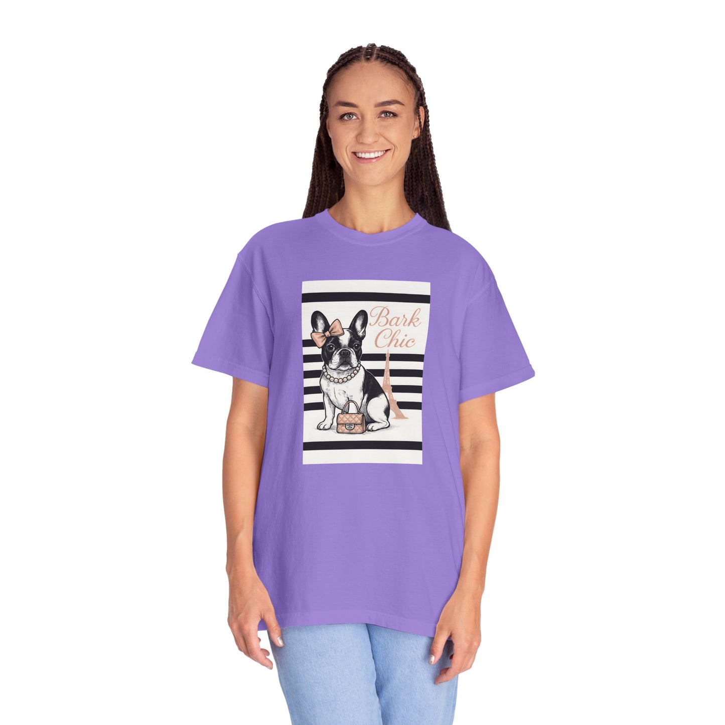 Chic Dog Lover T-shirt, Bark Chic Tee, Unisex Graphic Shirt, Pet Lover Gift, Comfortable Everyday Wear, Cute Animal Apparel