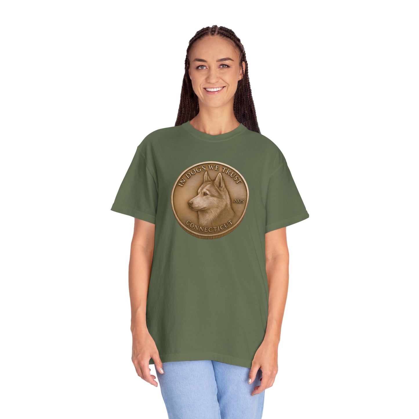 Connecticut State Coin T-Shirt Collection - Proud Dog Breed Illustrations