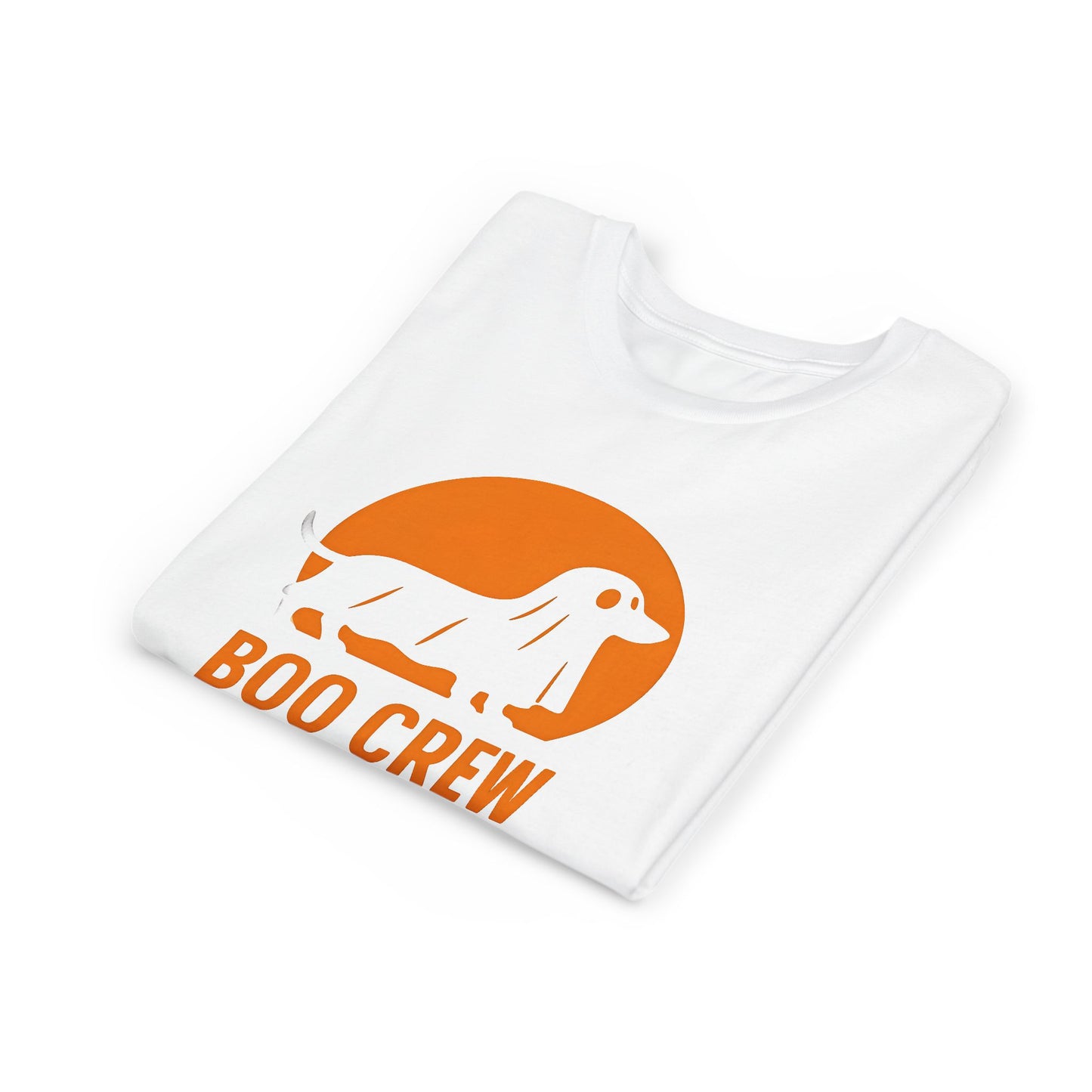 Youth Tee for Dog Lovers: Boo Crew Short Sleeve Shirt, Halloween T-Shirt, Kids Pet Fan Gear, Cute Animal Apparel, Fun Gift