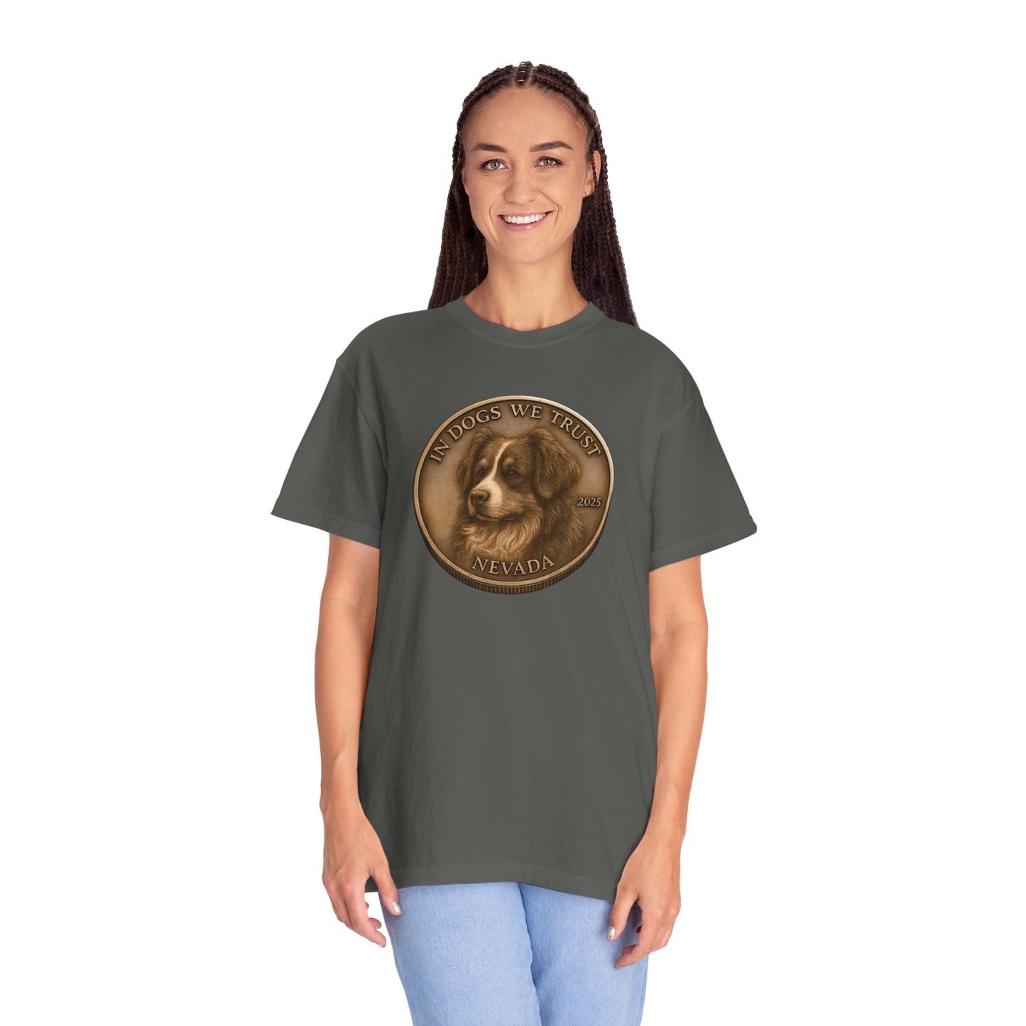Nevada State Coin T-Shirt Collection - Proud Dog Breed Illustrations