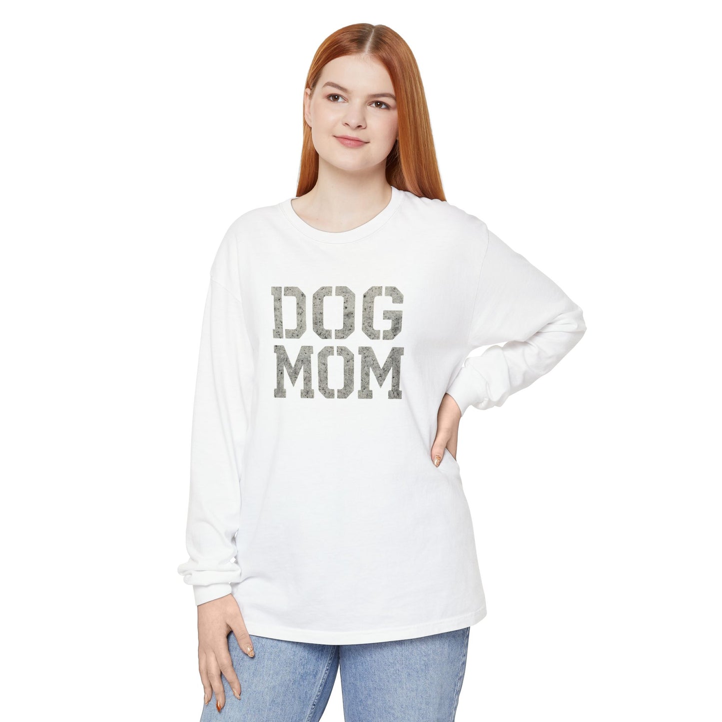 Dog Mom Long Sleeve T-Shirt, Perfect Gift for Pet Lovers, Birthday Gift, Dog Owner Apparel, Mother's Day Gift, Casual Wear