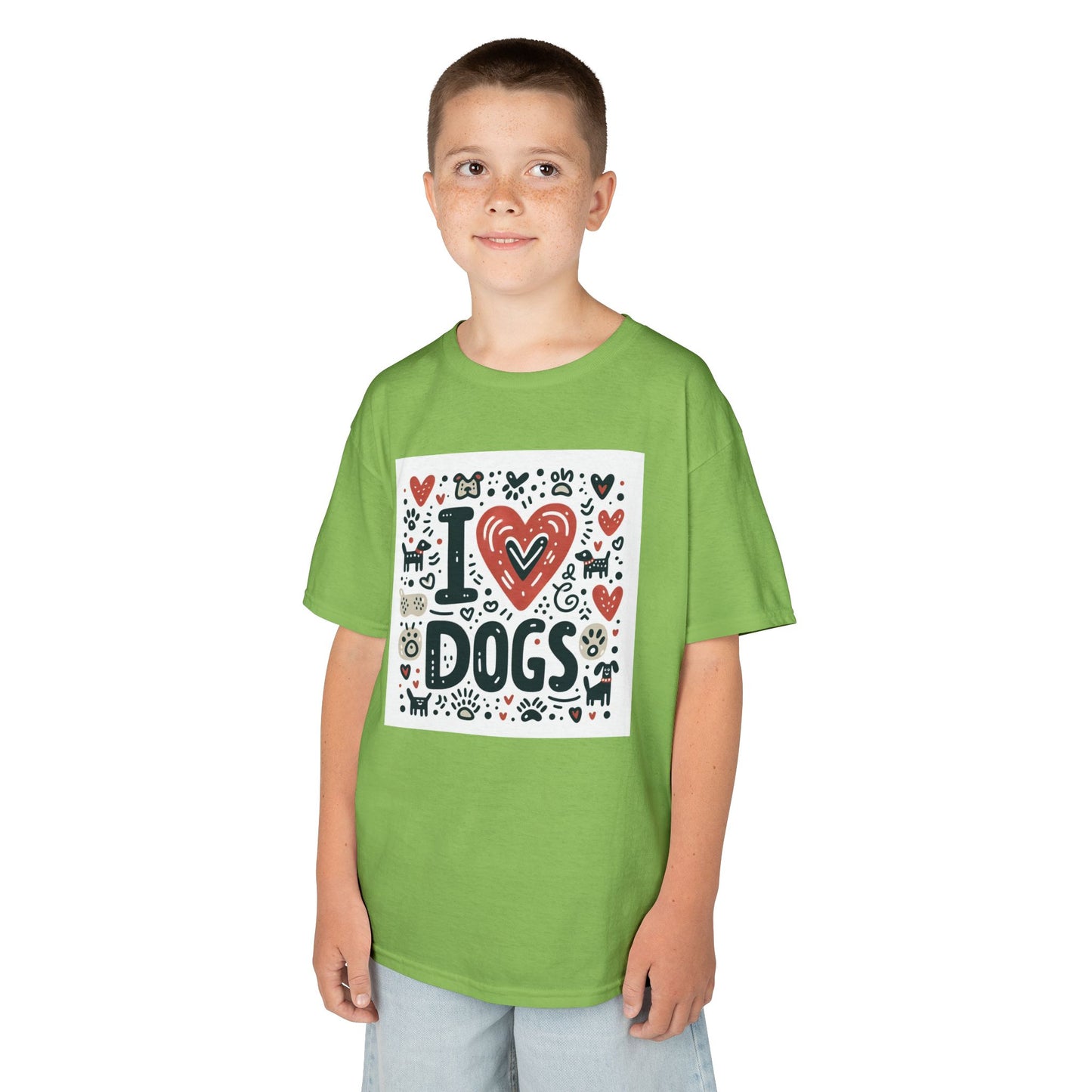 Kids Tee - Kids Love Dogs Design