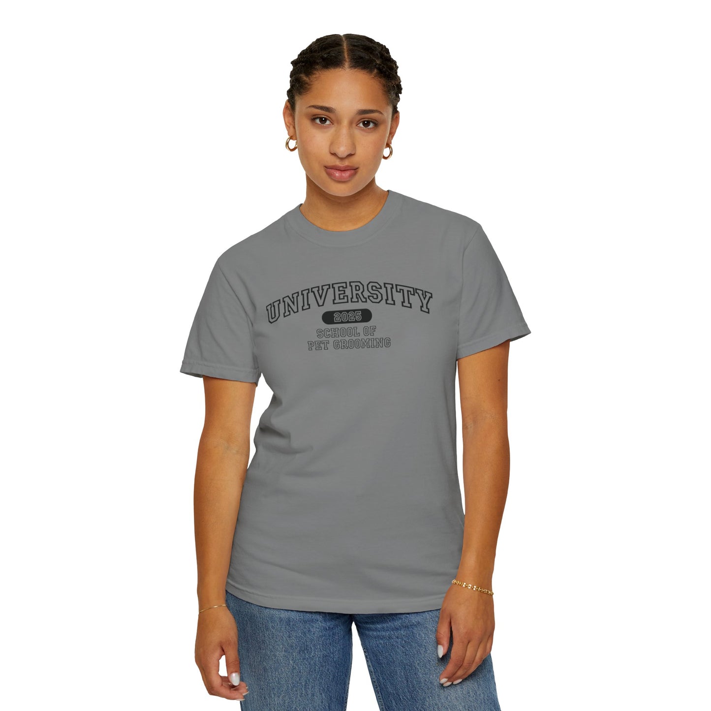 University School of Pet Grooming Unisex Garment-Dyed T-Shirt - University Style
