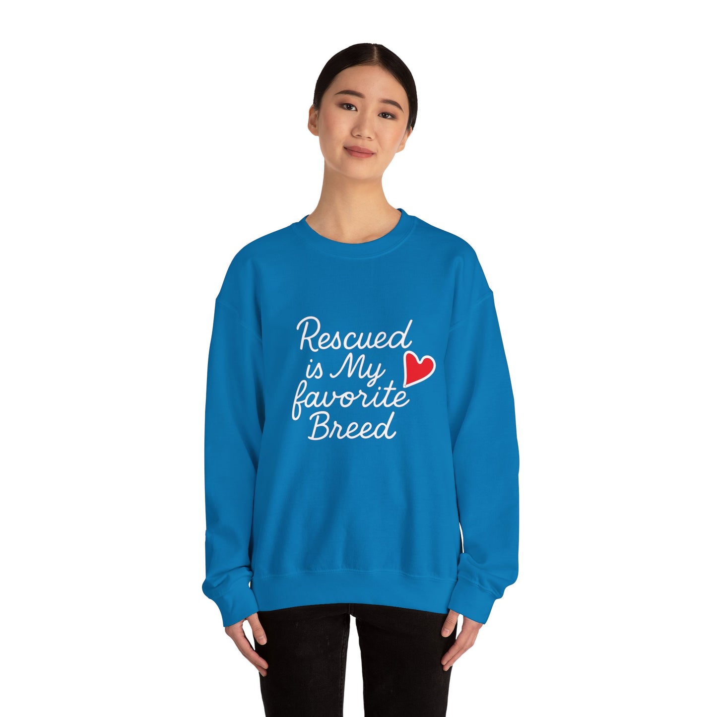 ❤️ Rescued Is My Favorite Breed – Cozy Statement Sweatshirt