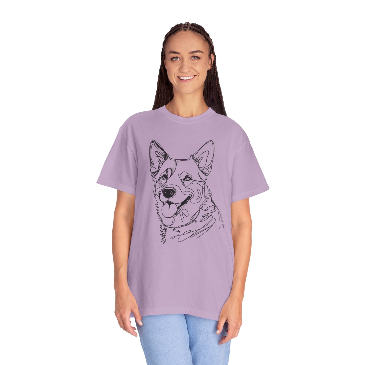🖤 True Grit – Blue Heeler Line Art Tee