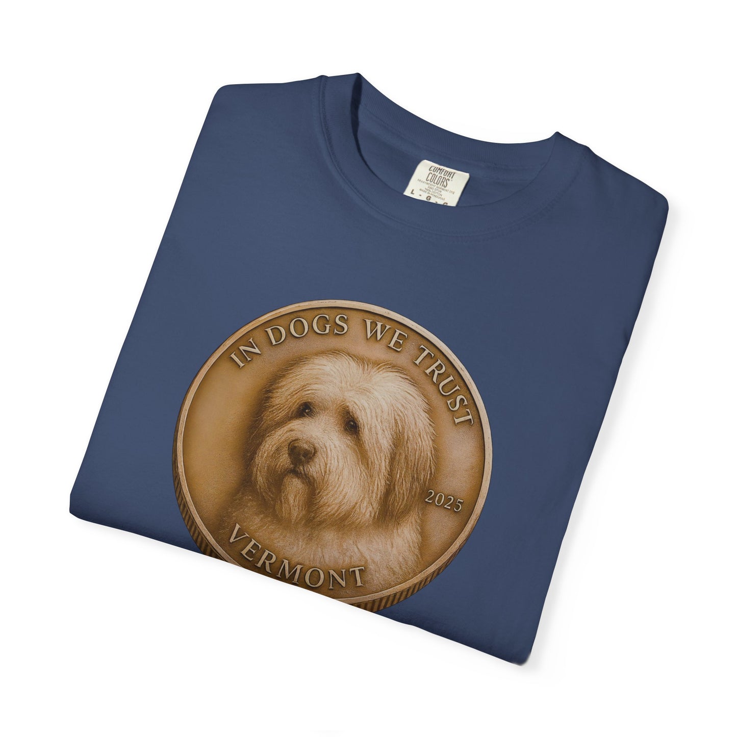 Vermont State Coin T-Shirt Collection - Proud Dog Breed Illustrations