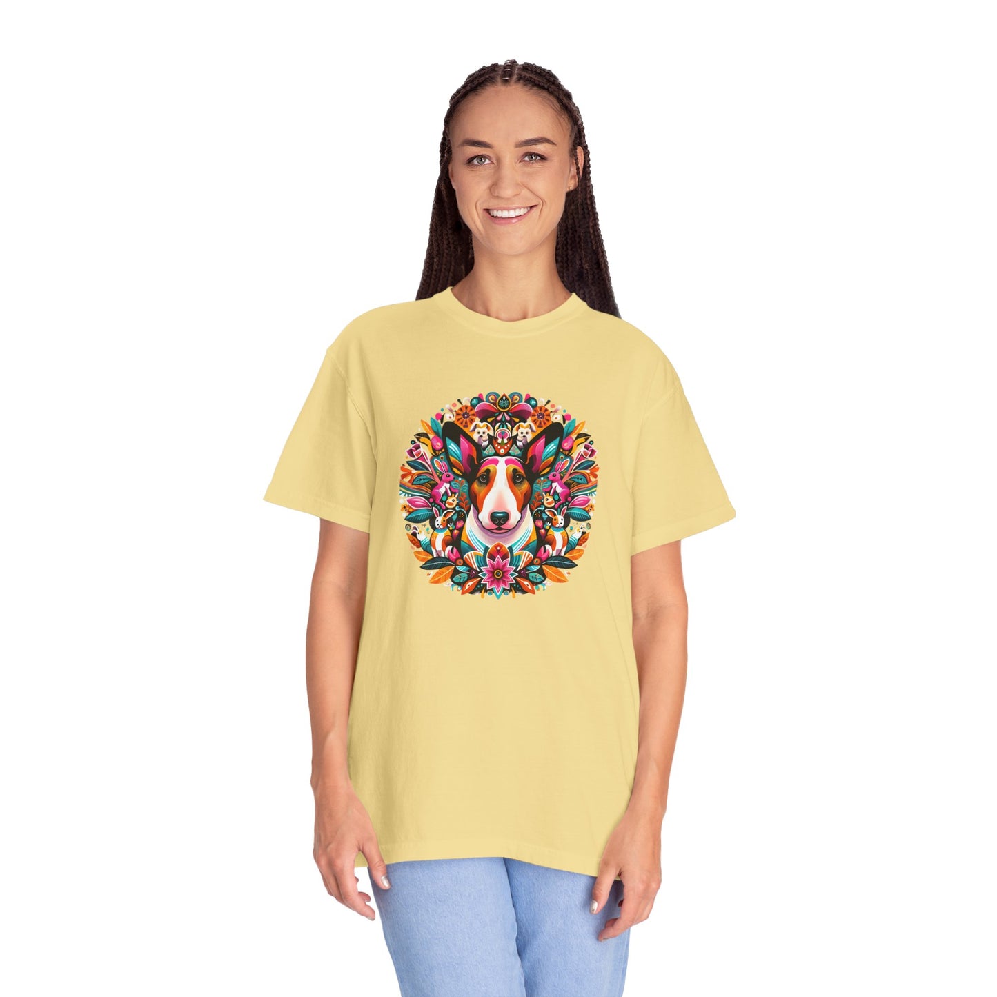 Colorful Dog Lover T-Shirt | Unisex Garment-Dyed Tee