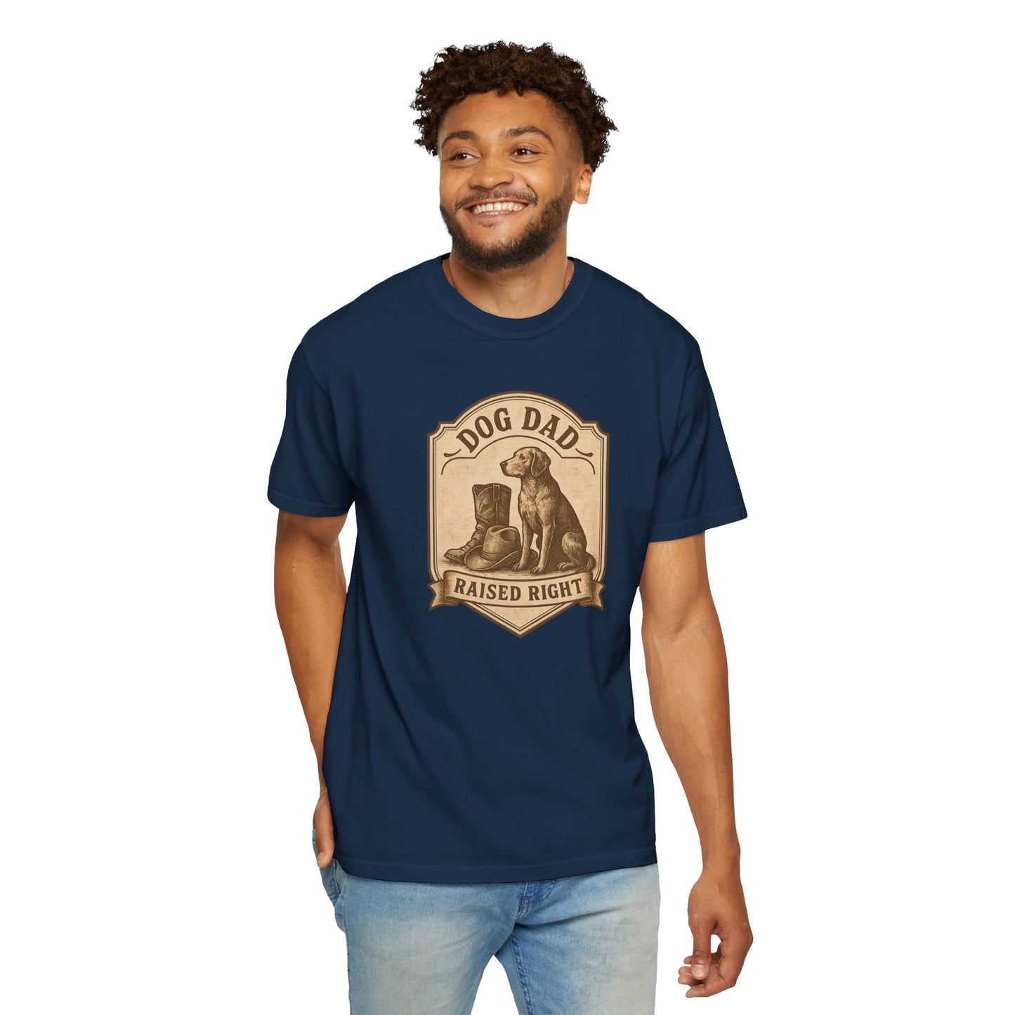 Dog Dad Raised Right T-Shirt, Gift for Dog Lovers, Cute Pet Apparel, Funny Dog Dad Tee, Unisex Casual Wear
